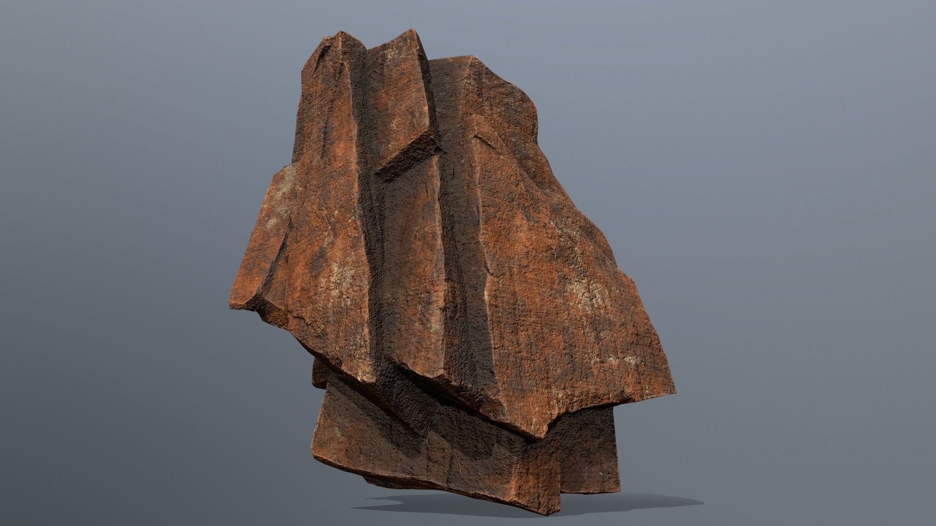 desert rocks Low-poly 3D model_2