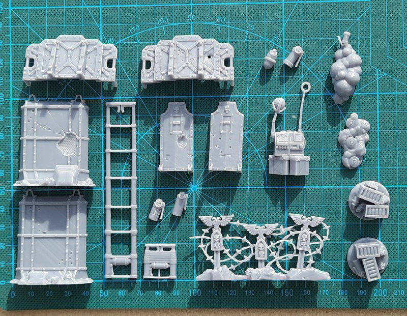 Terrain and barricades for wargame 3D print model_3