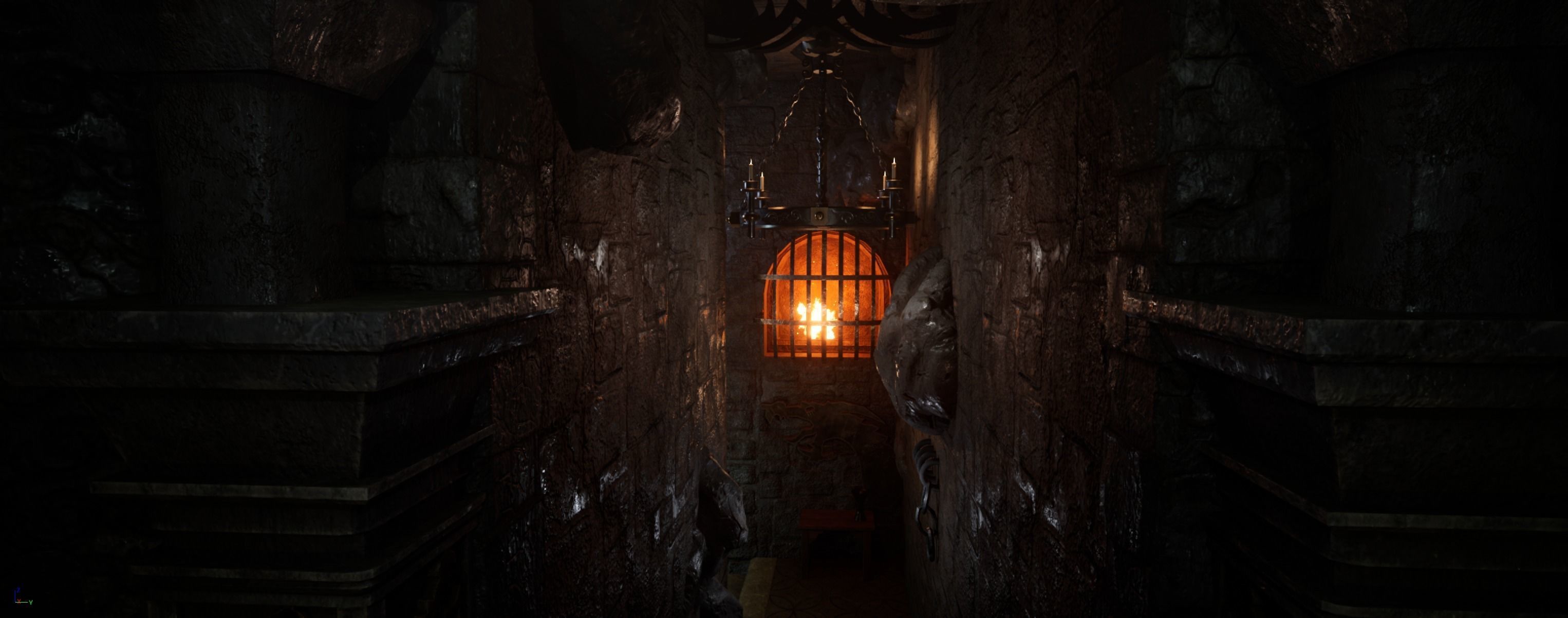 HellCage Environment dungeon  Low-poly 3D model_10