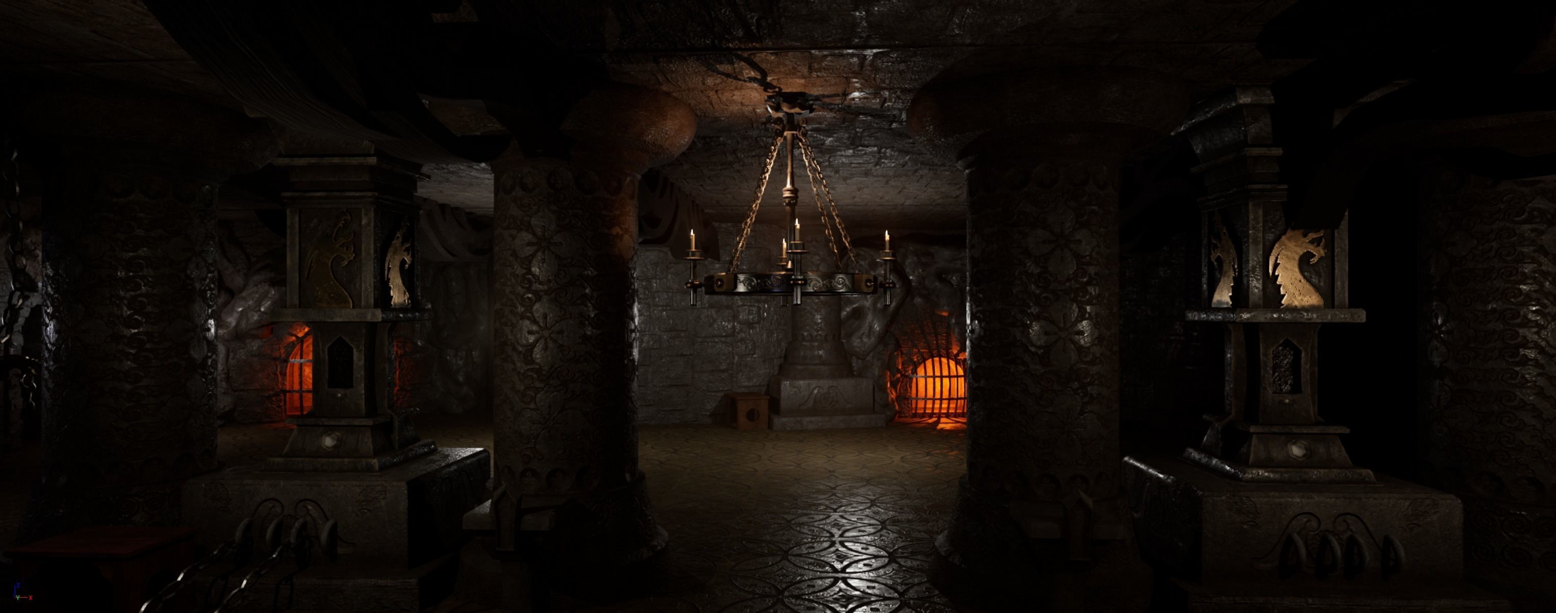 HellCage Environment dungeon  Low-poly 3D model_14
