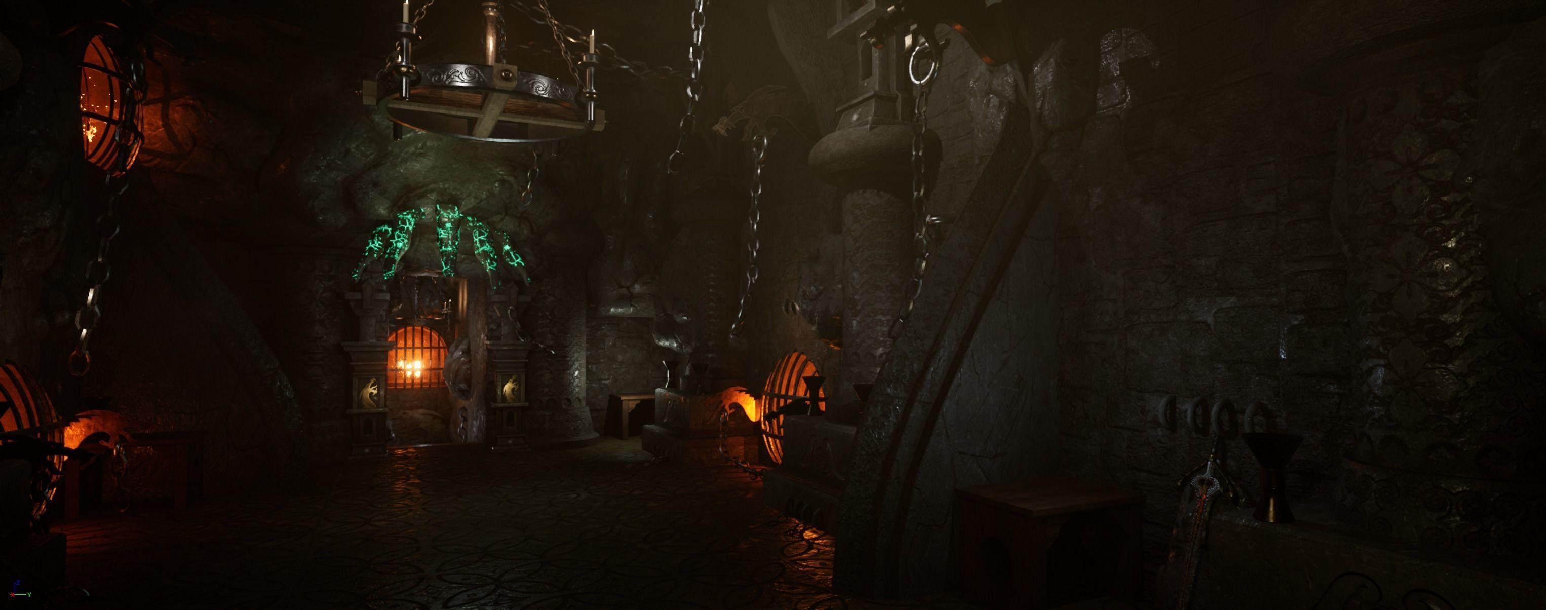 HellCage Environment dungeon  Low-poly 3D model_8