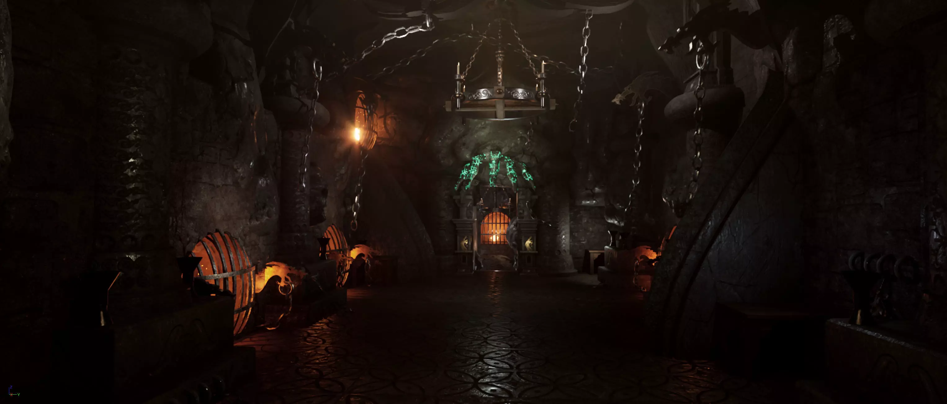 HellCage Environment dungeon  Low-poly 3D model_0