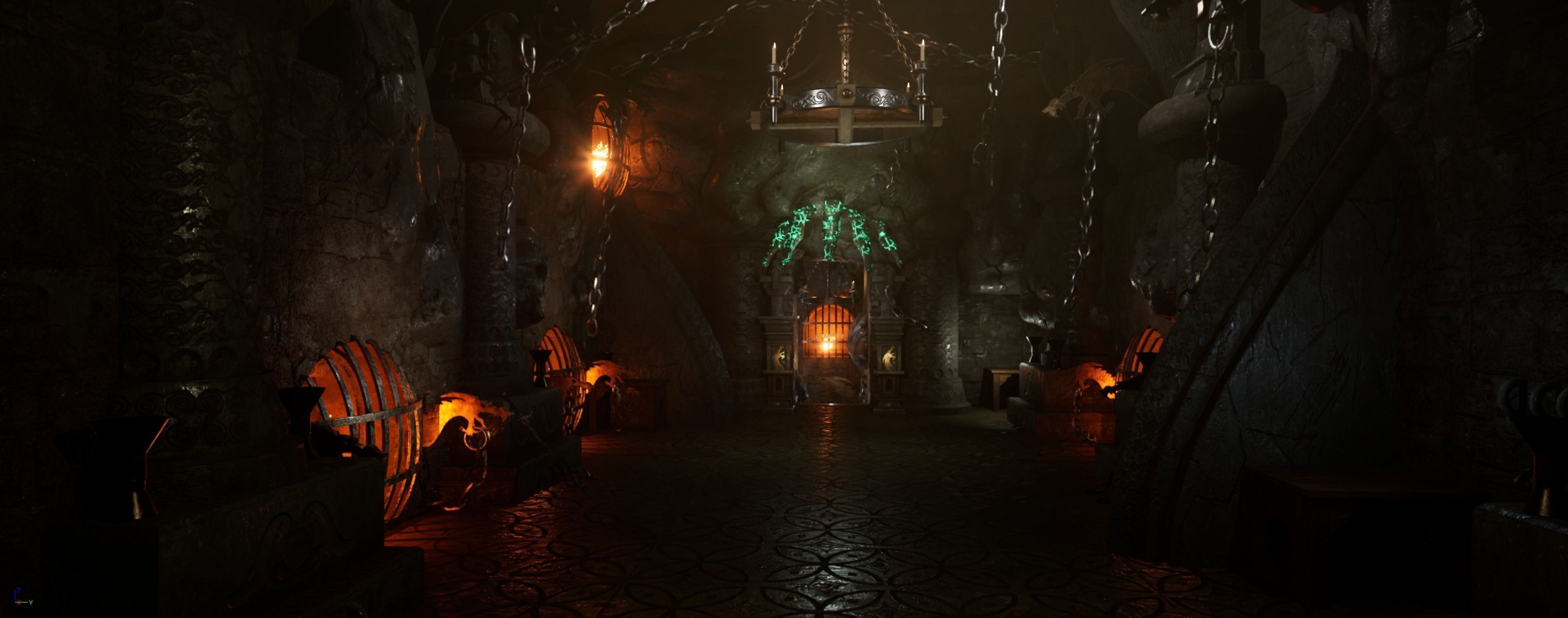 HellCage Environment dungeon  Low-poly 3D model_3
