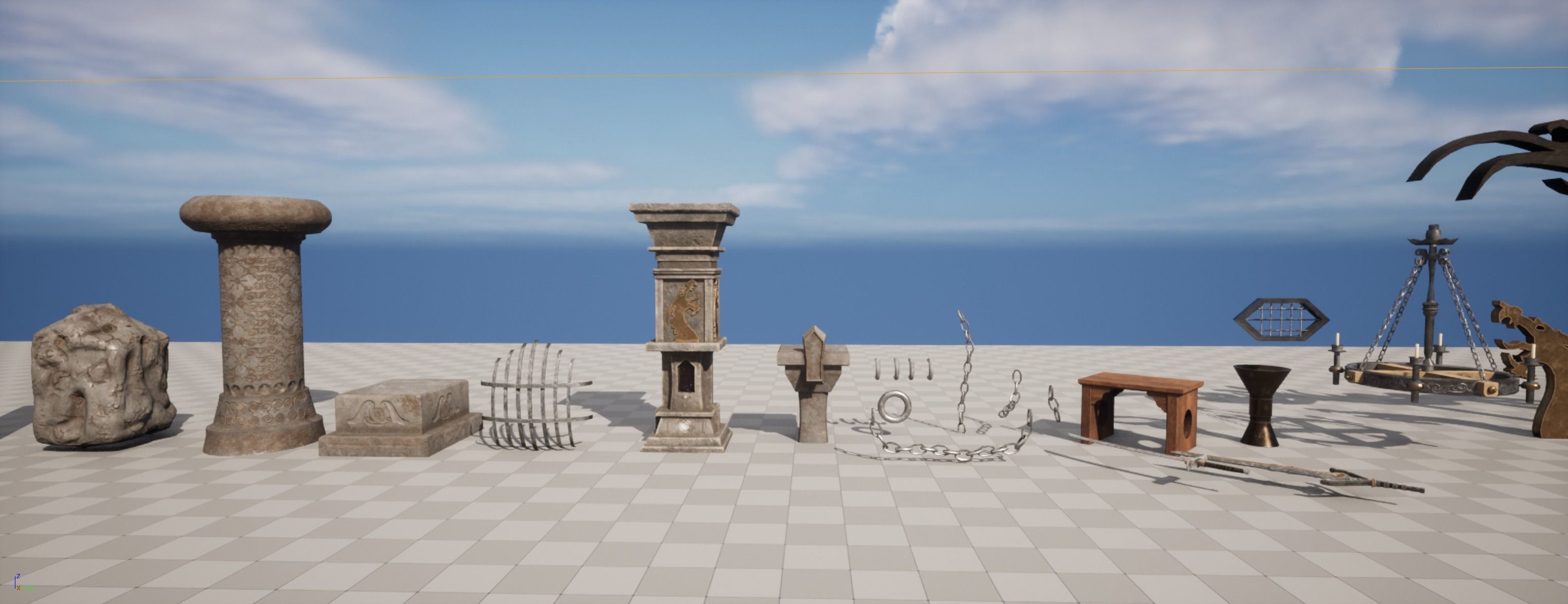 HellCage Environment dungeon  Low-poly 3D model_6