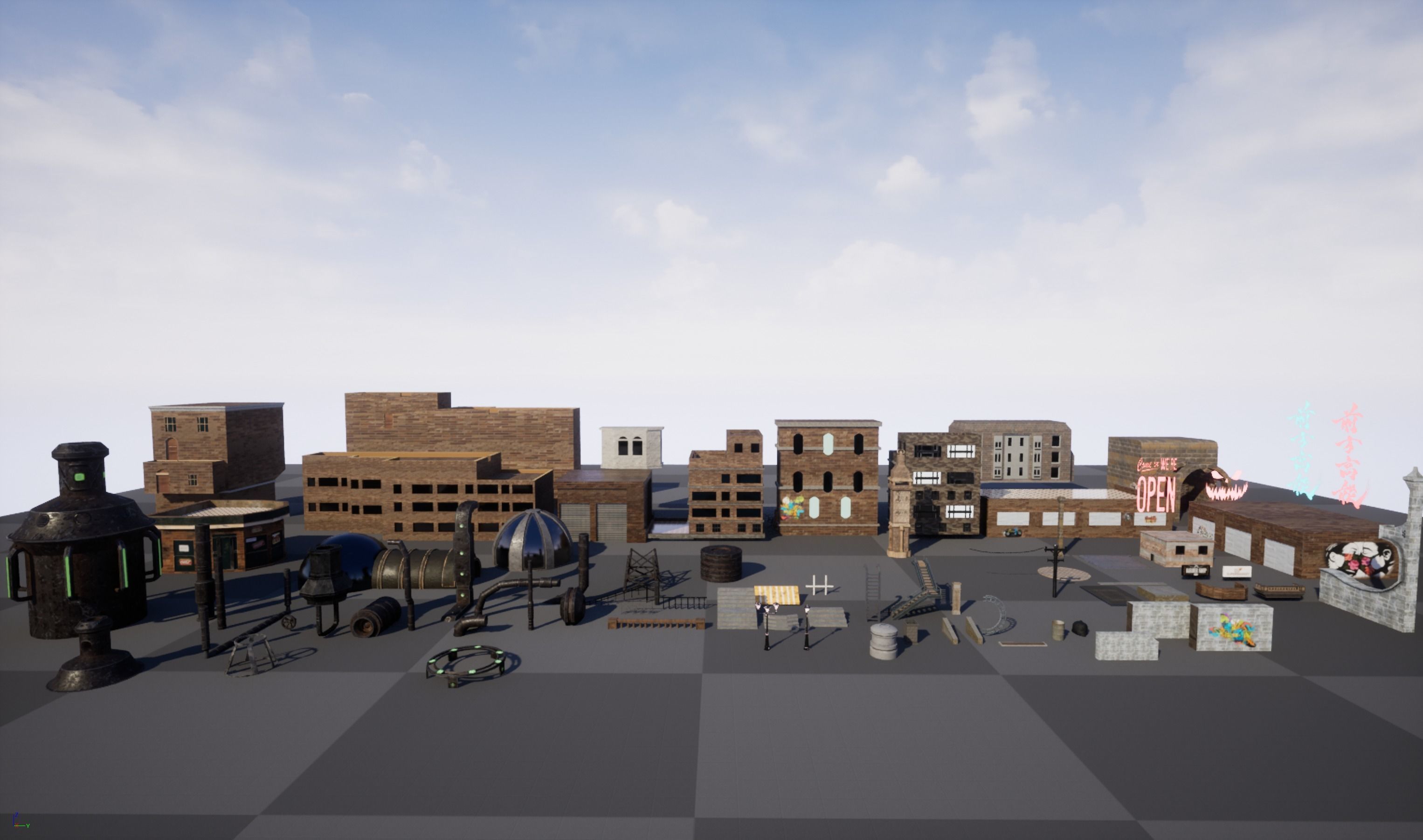 UnderCity Low-poly 3D model_9