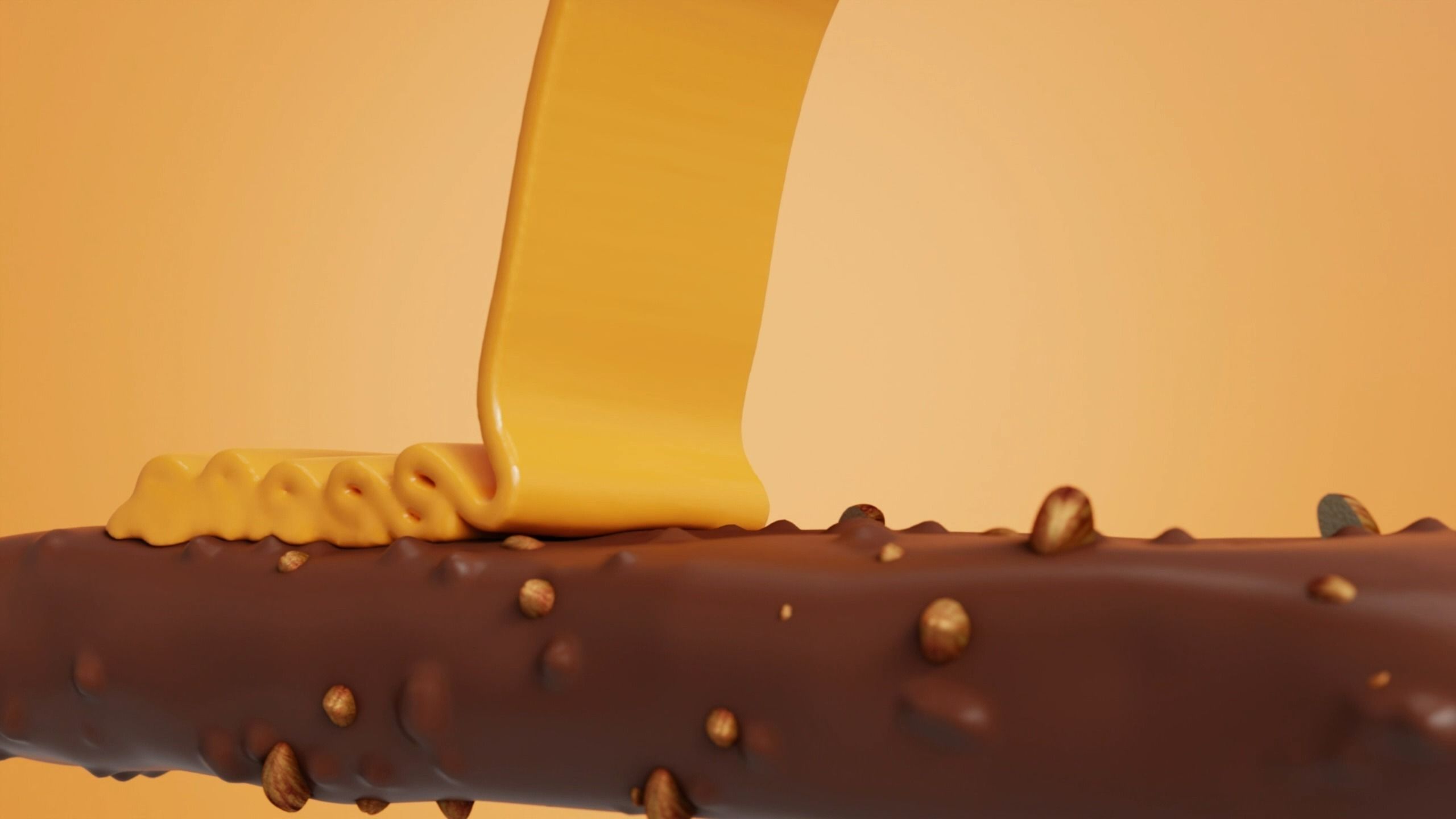 Animated Chocolate simulation 3D model_2