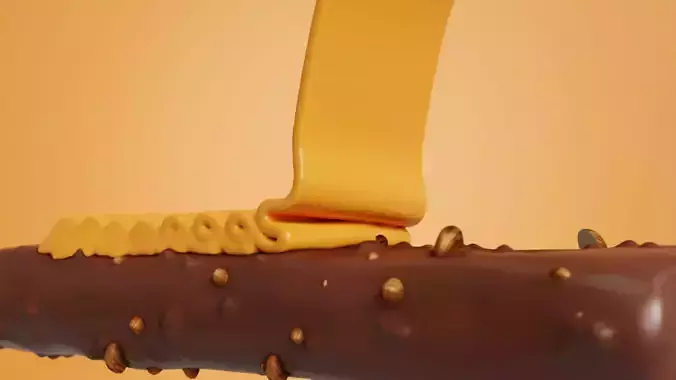 Animated Chocolate simulation 3D model