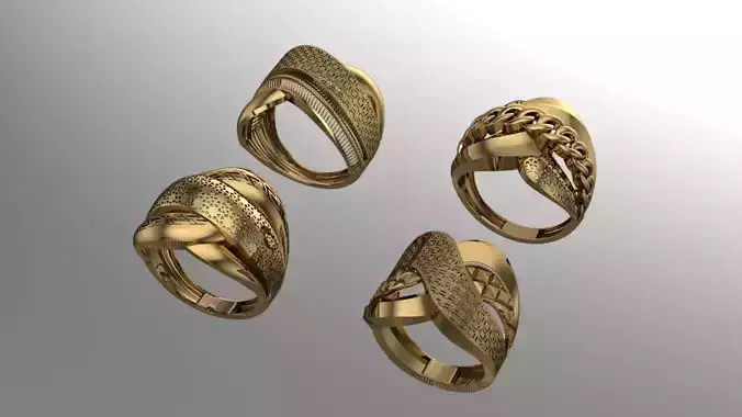 Women Fusion ring pack 3D print model