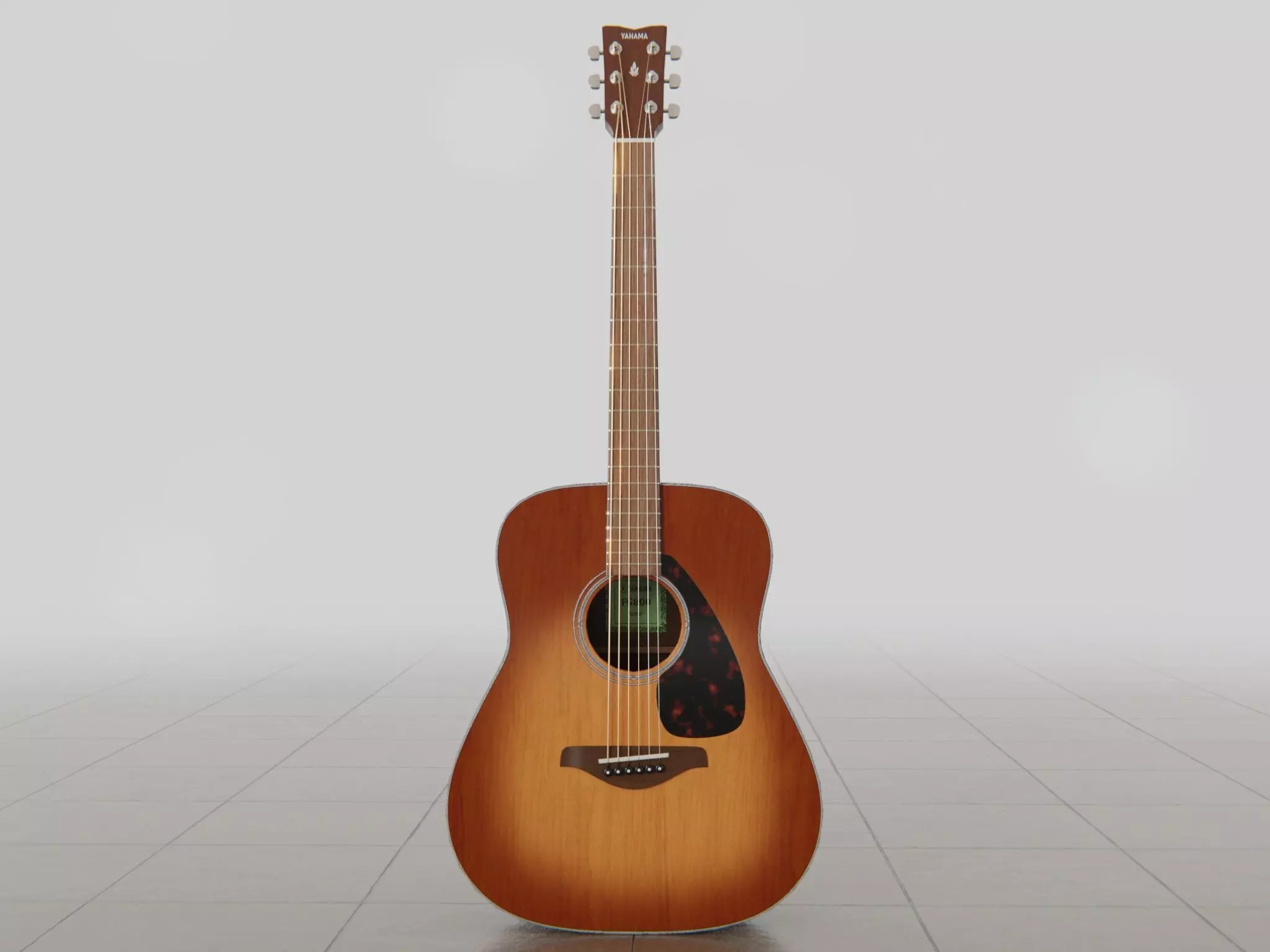 Yahama Yamaha FG800 Acoustic Guitar PBR Game Ready Realistic 4K Free low-poly 3D model