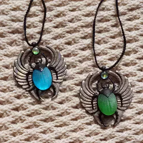 scarab beetle pendant