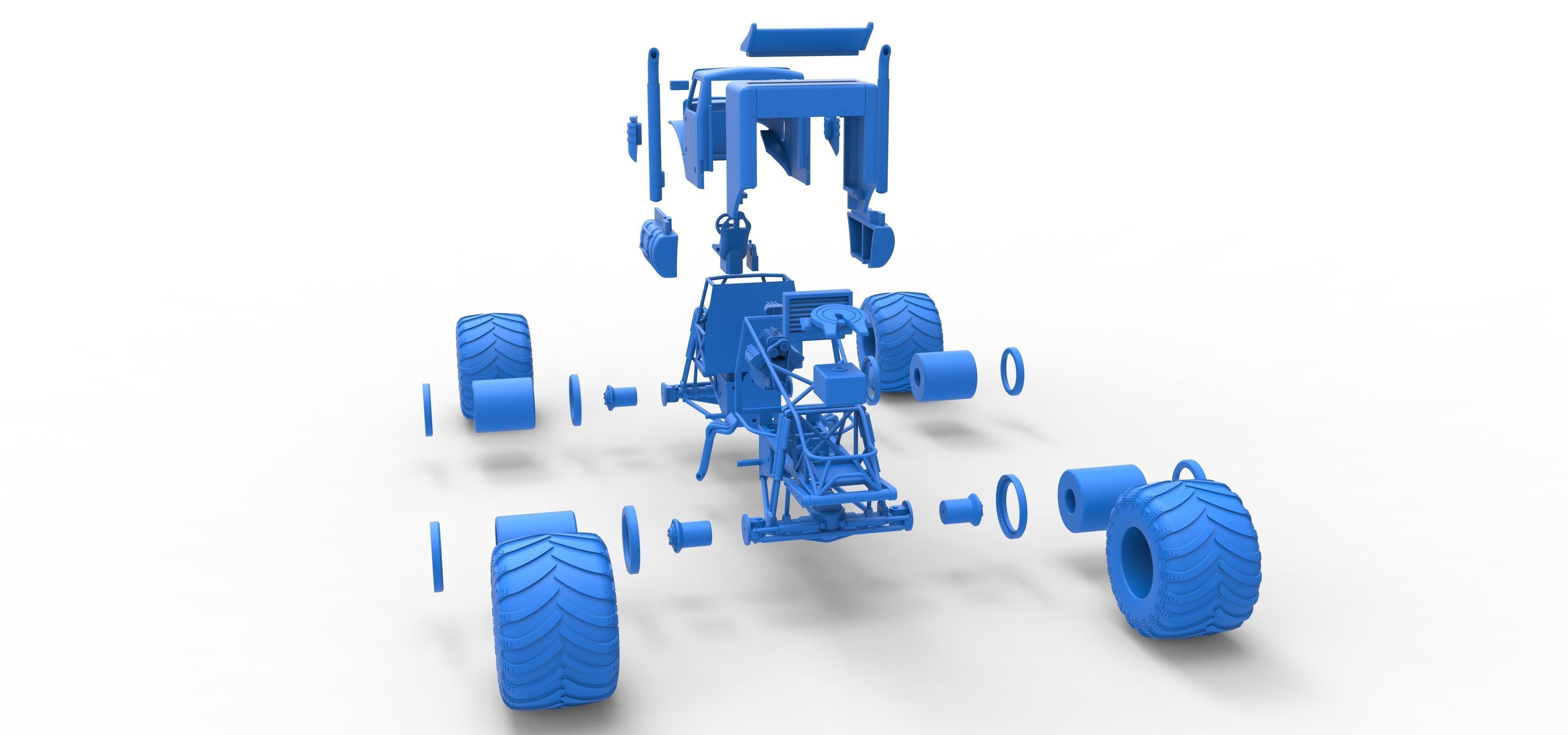 Monster Tow Truck Scale 1 to 25 3D print model_40