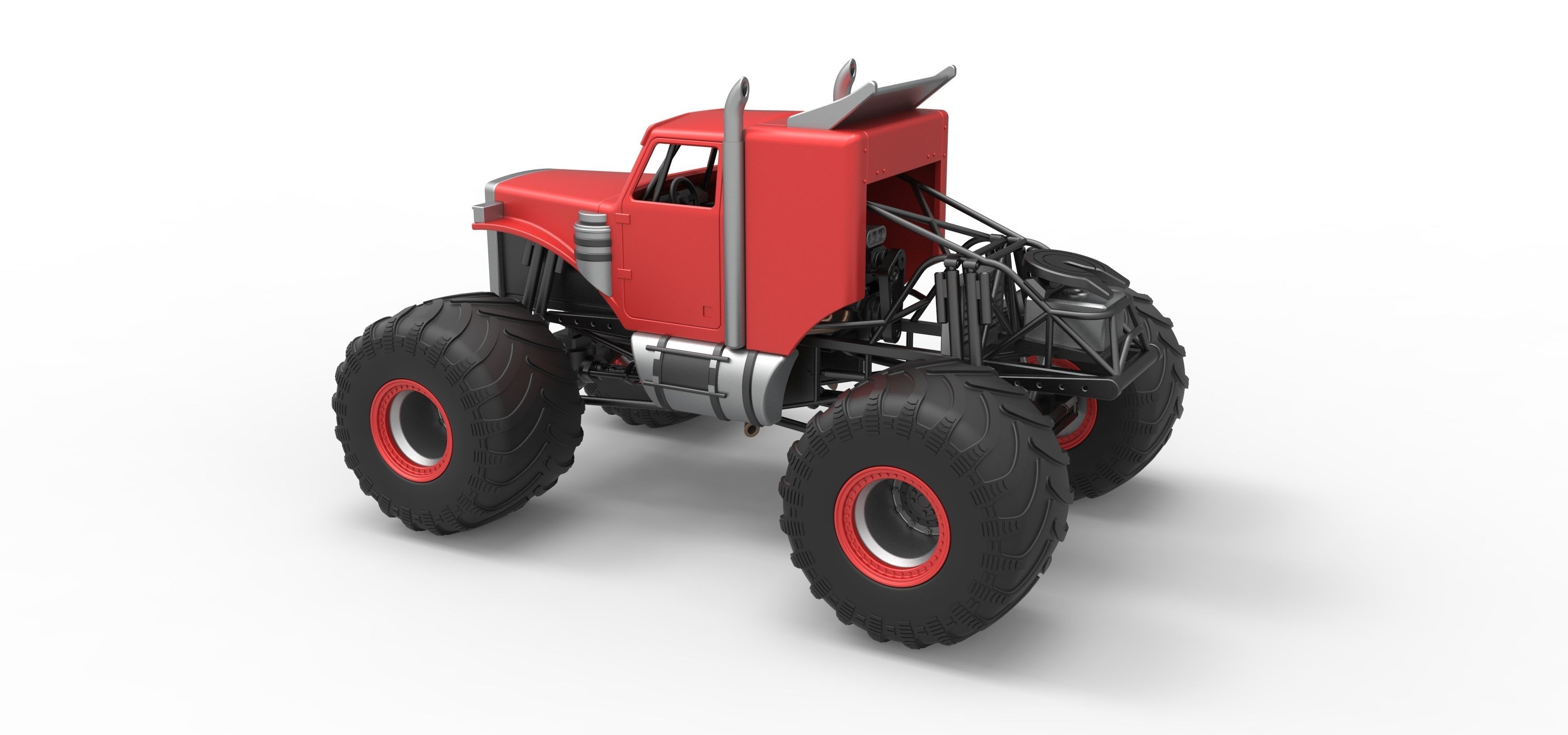 Monster Tow Truck Scale 1 to 25 3D print model_12
