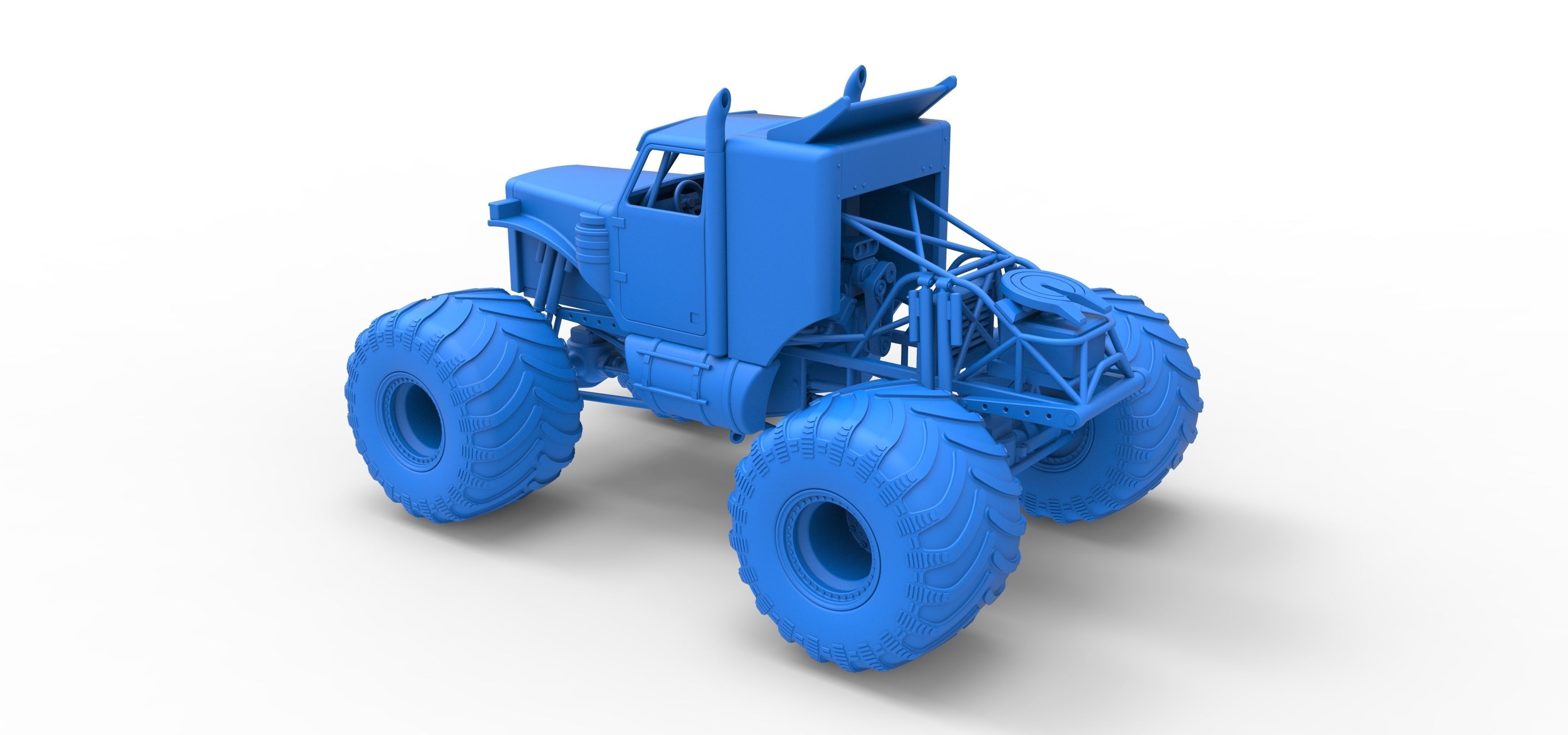 Monster Tow Truck Scale 1 to 25 3D print model_27