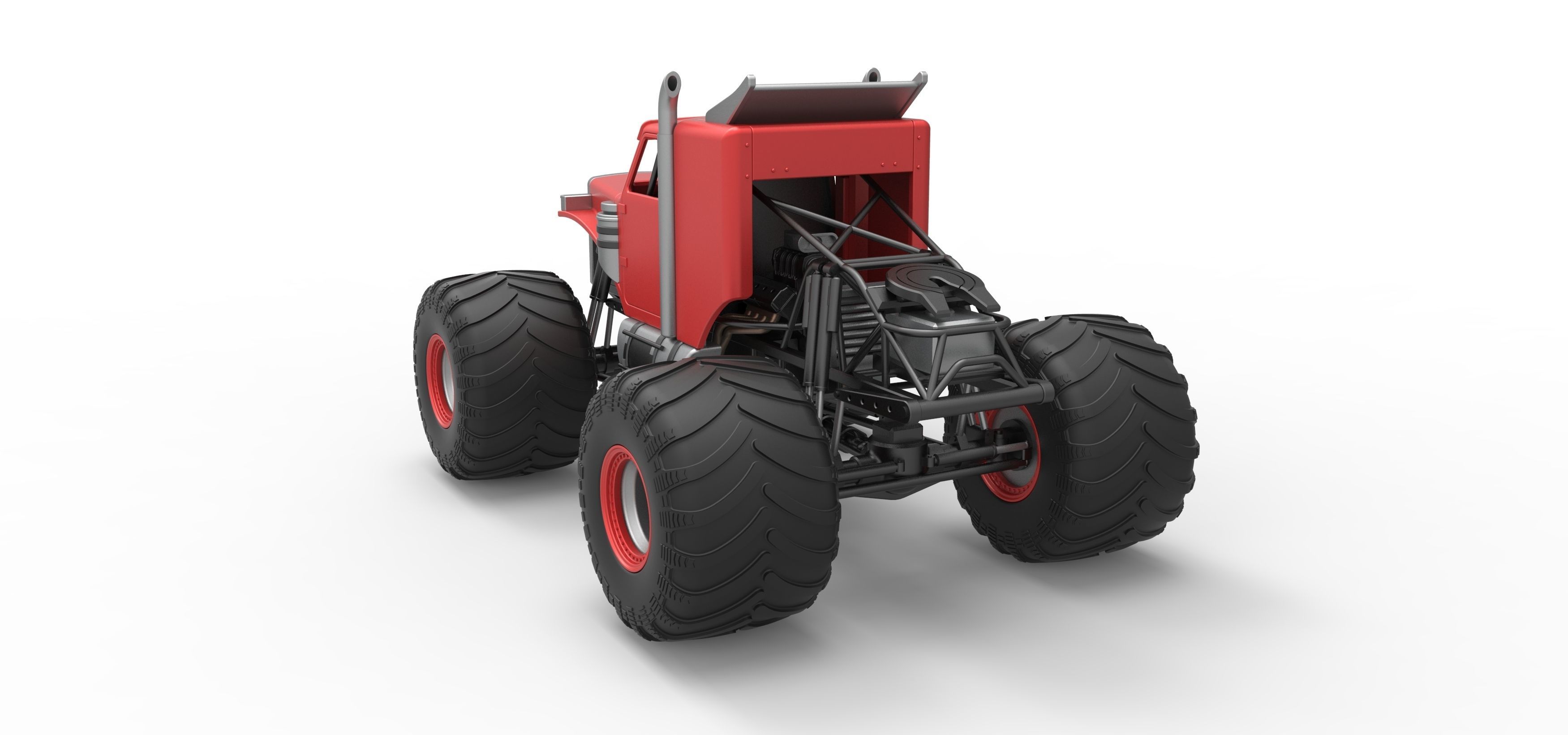 Monster Tow Truck Scale 1 to 25 3D print model_13