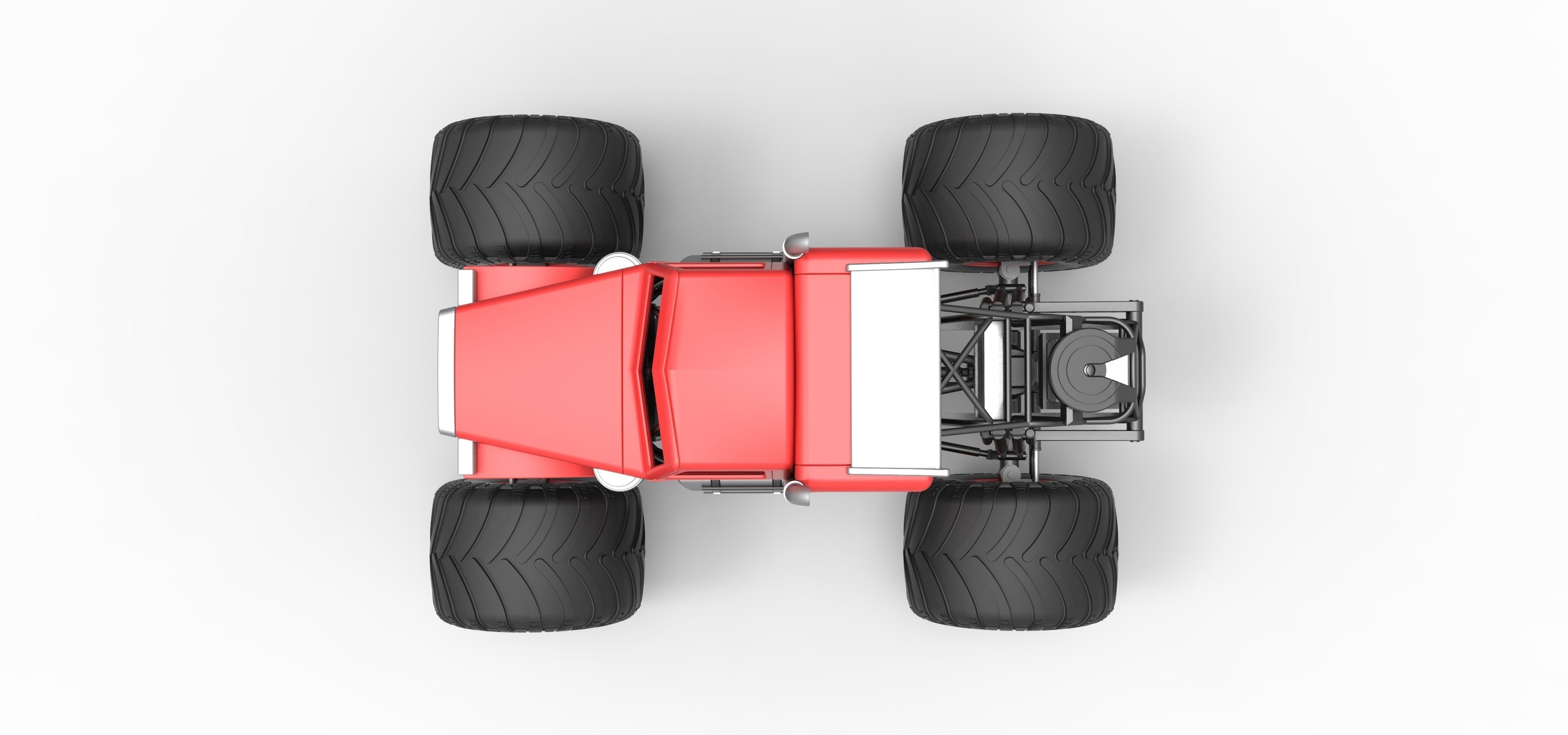 Monster Tow Truck Scale 1 to 25 3D print model_11