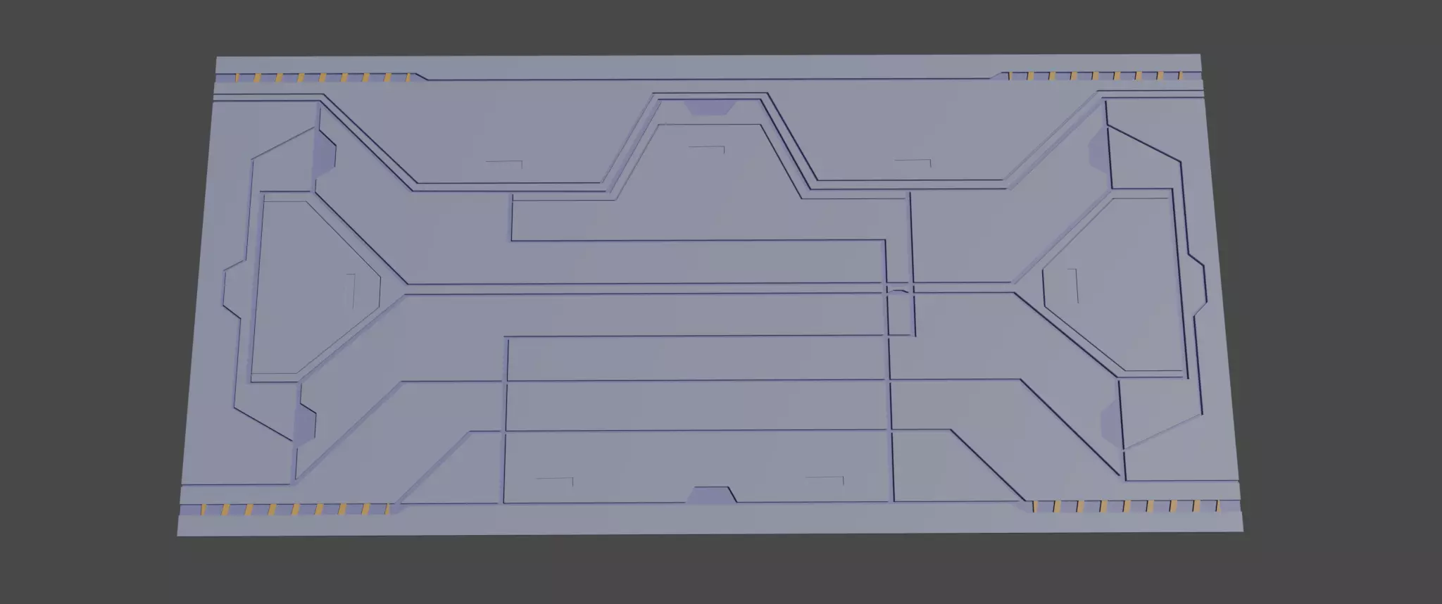 Sci-fi wall panel Low-poly 3D model