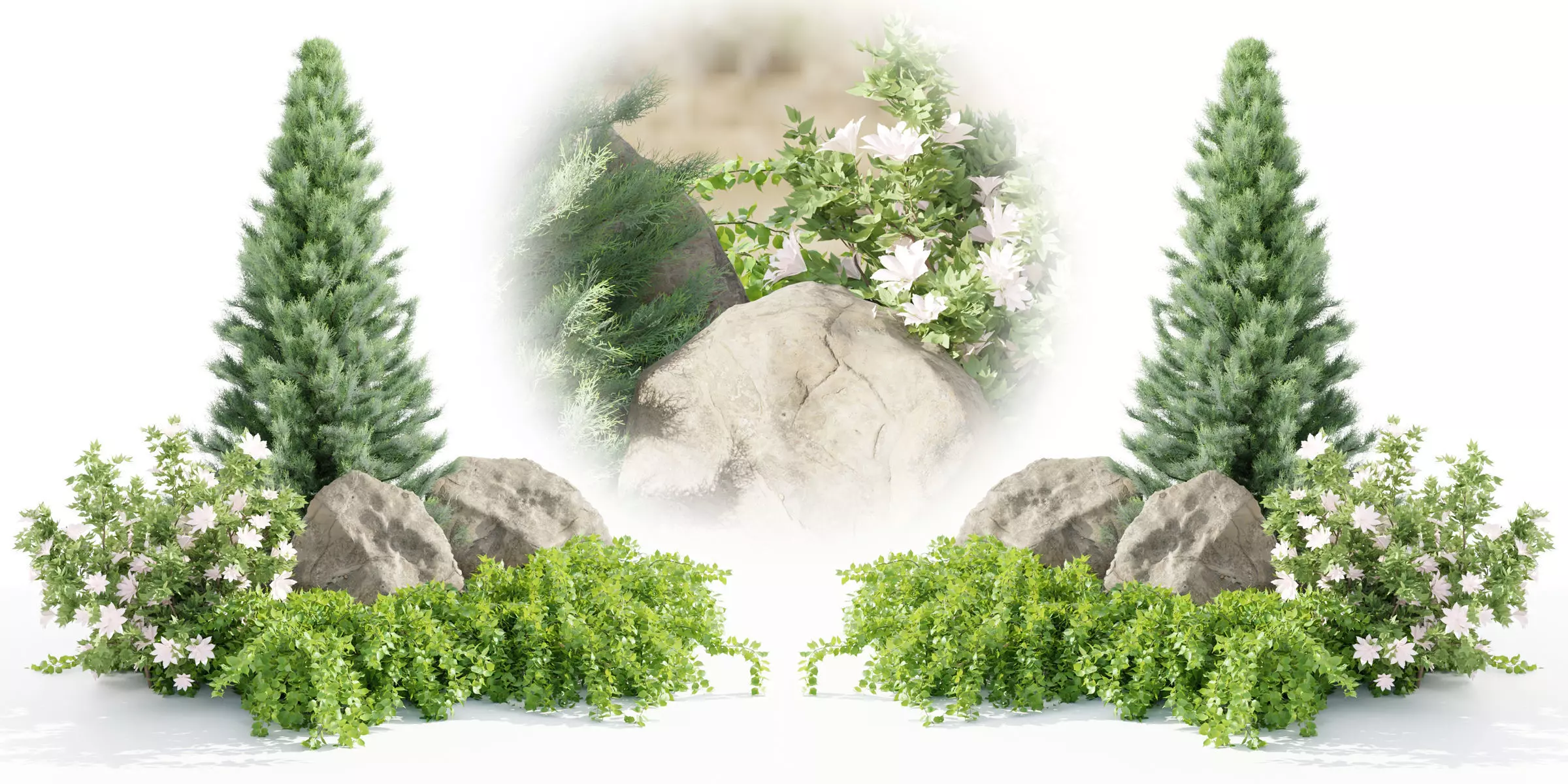 outdoor garden collection vol 73-Blender 3D model