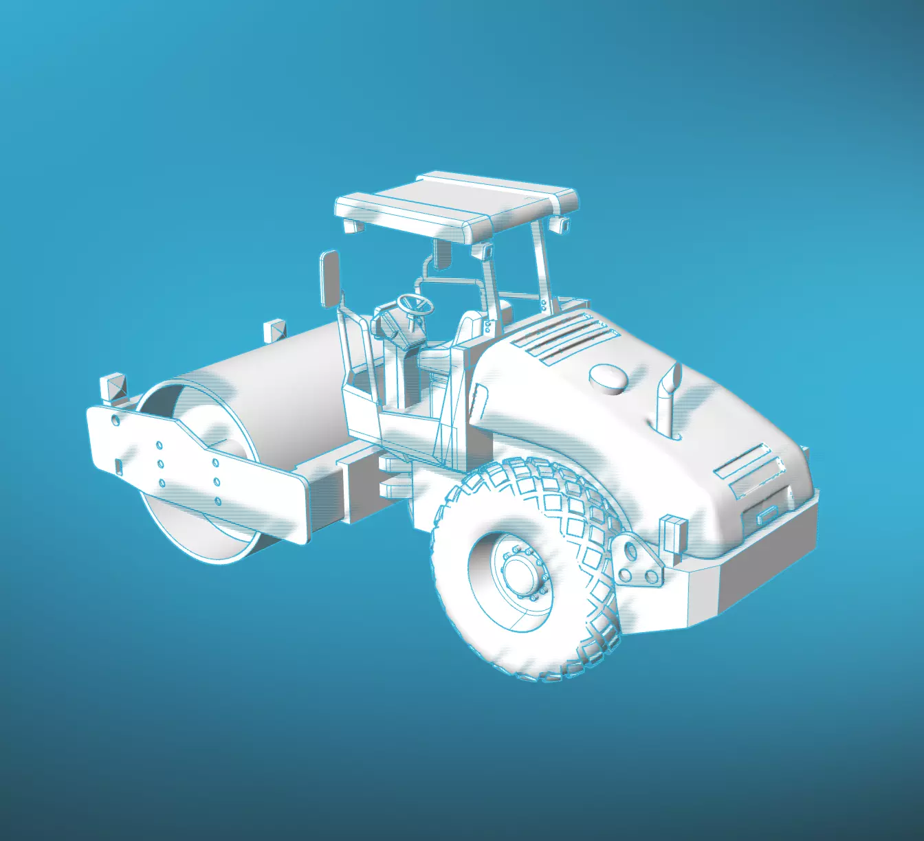 road roller REDLINE DRS120 3D print model_0