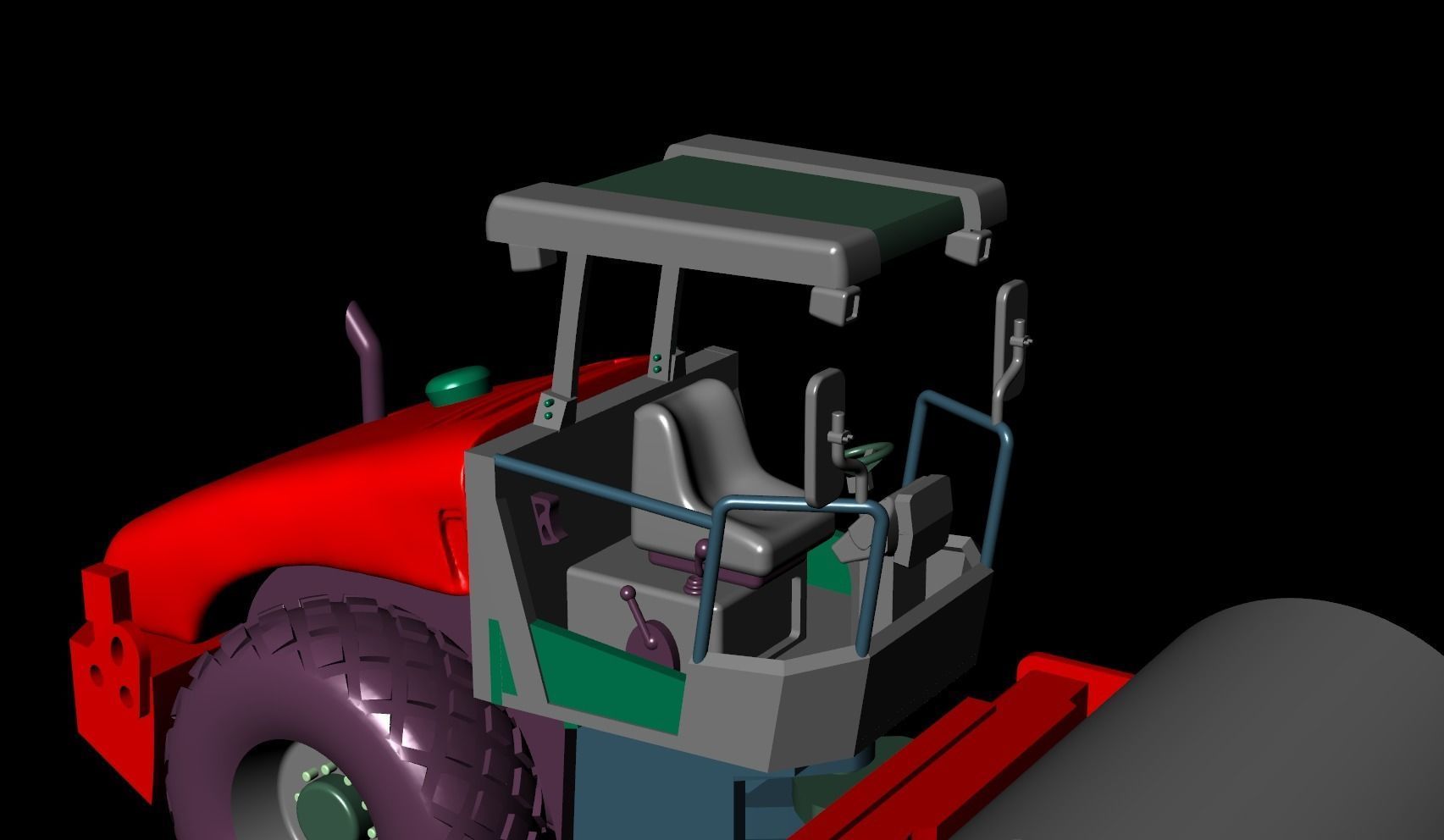road roller REDLINE DRS120 3D print model_1