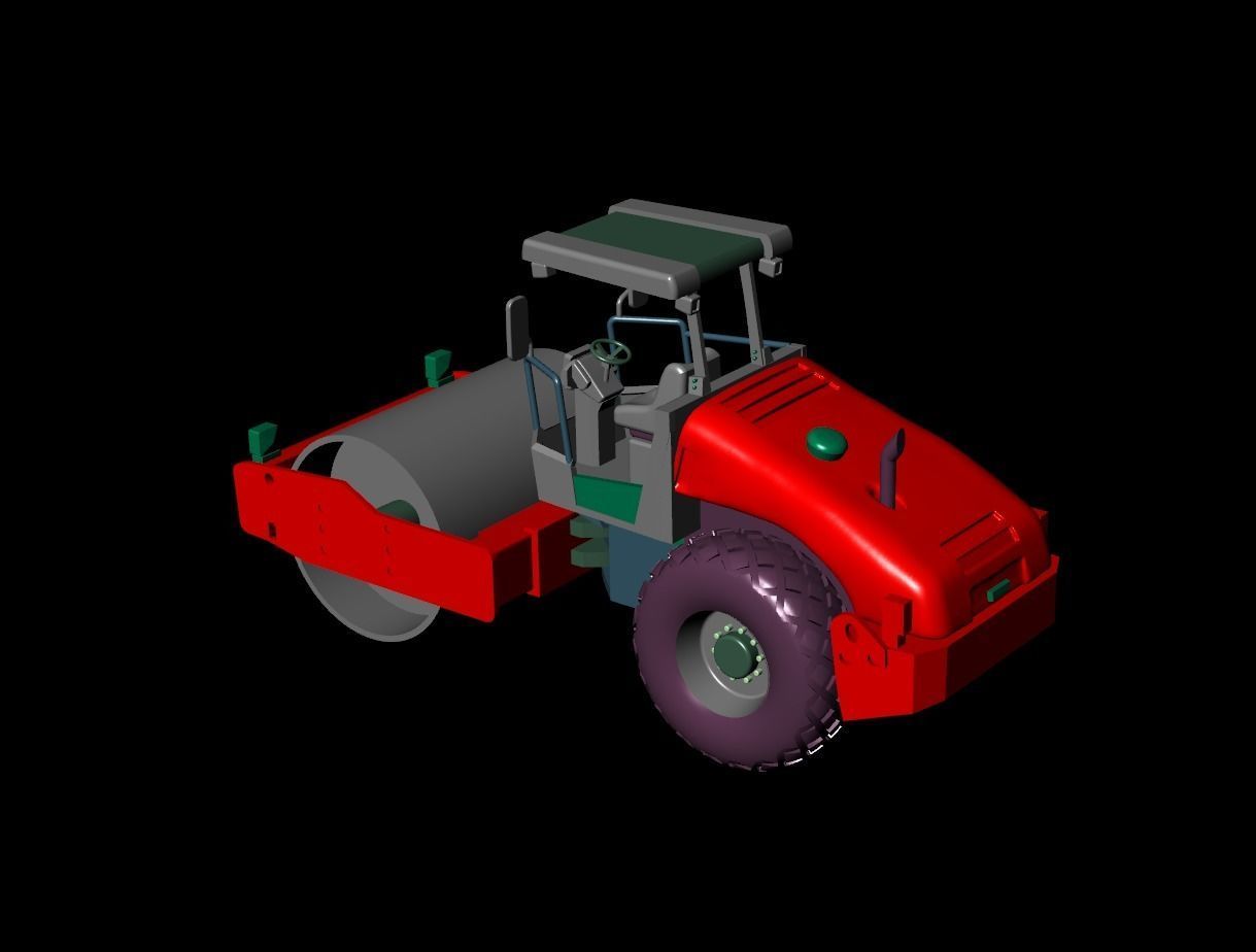 road roller REDLINE DRS120 3D print model_2