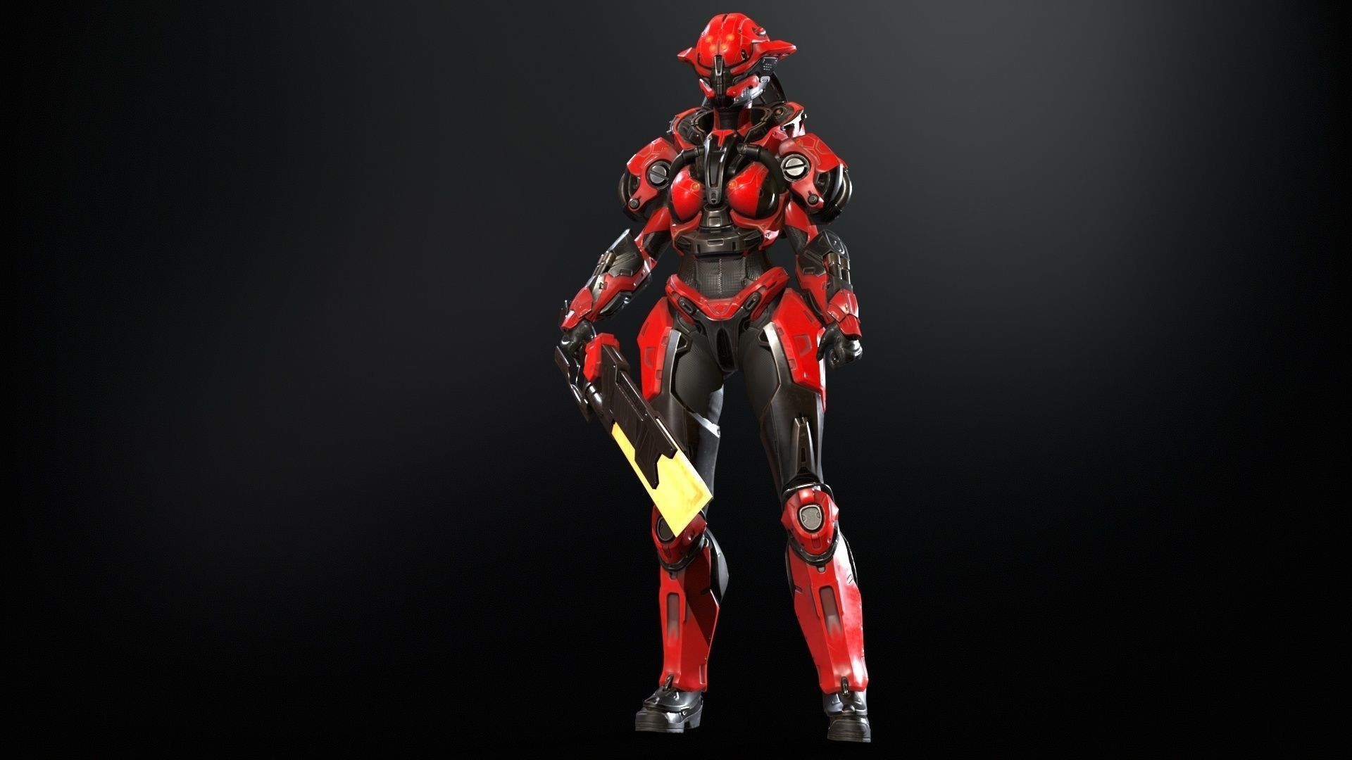 CyberJagg5 Low-poly 3D model_8