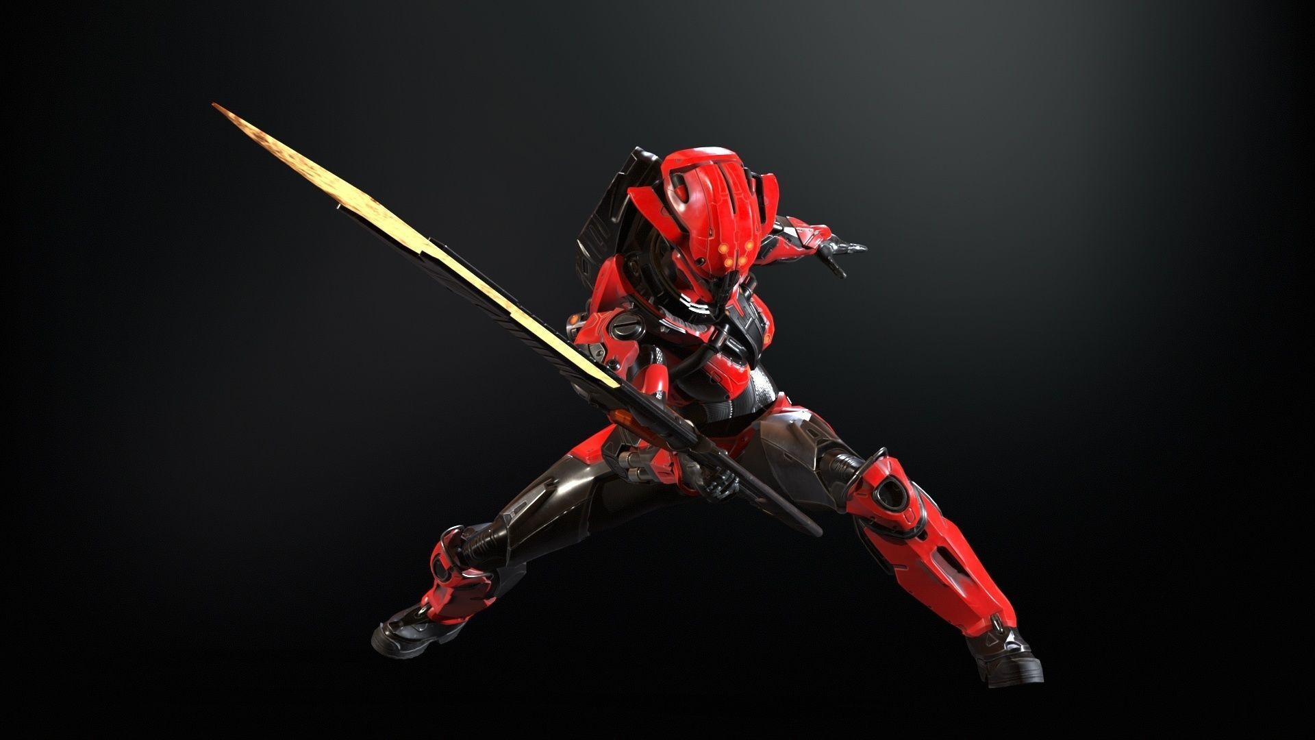 CyberJagg5 Low-poly 3D model_4