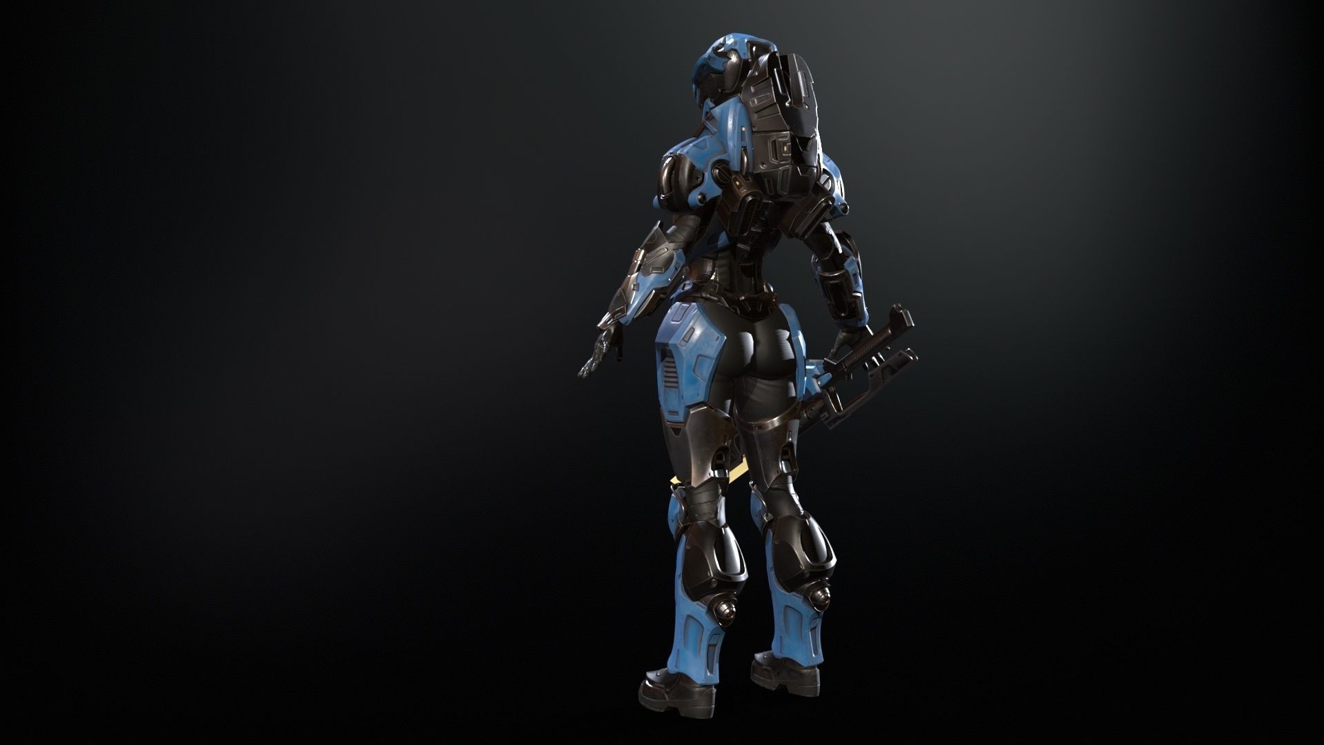 CyberJagg5 Low-poly 3D model_11