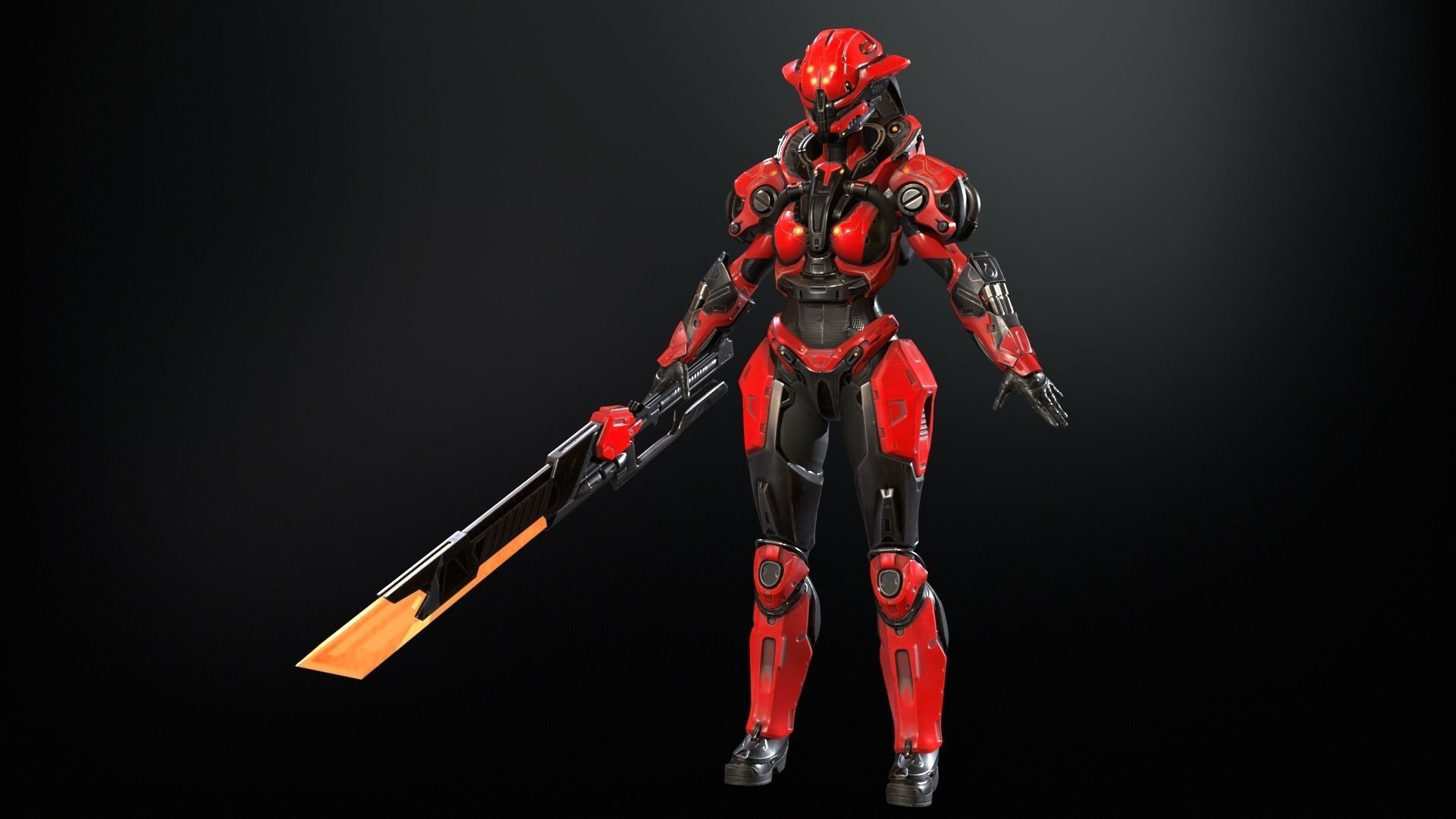 CyberJagg5 Low-poly 3D model_14