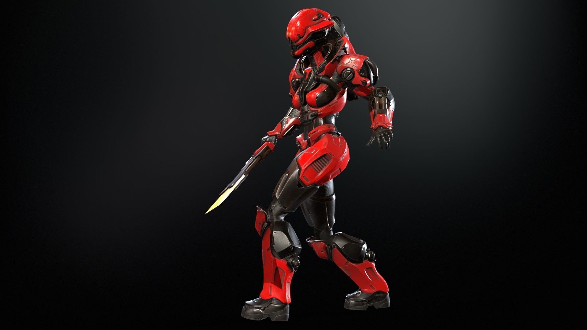 CyberJagg5 Low-poly 3D model_7