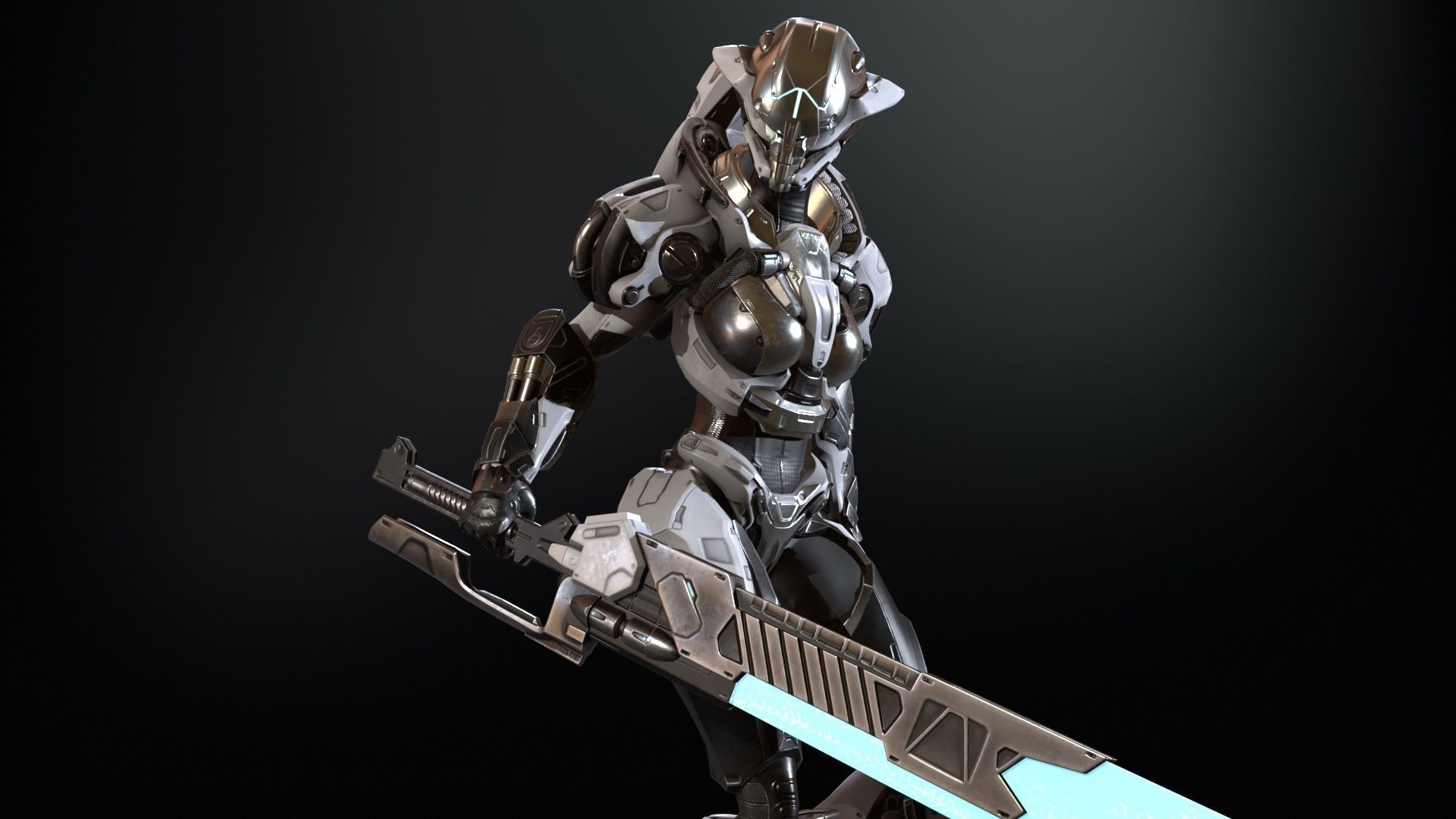CyberJagg5 Low-poly 3D model_2