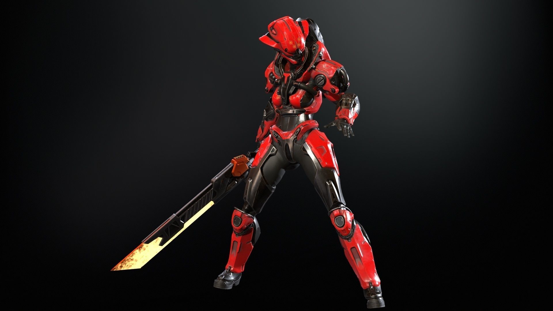 CyberJagg5 Low-poly 3D model_3