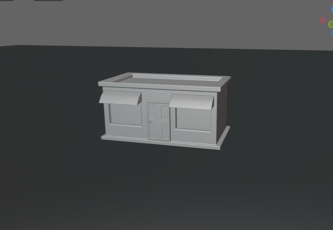 Low poly cartoon shop 3D model Game Ready Low-poly 3D model_6