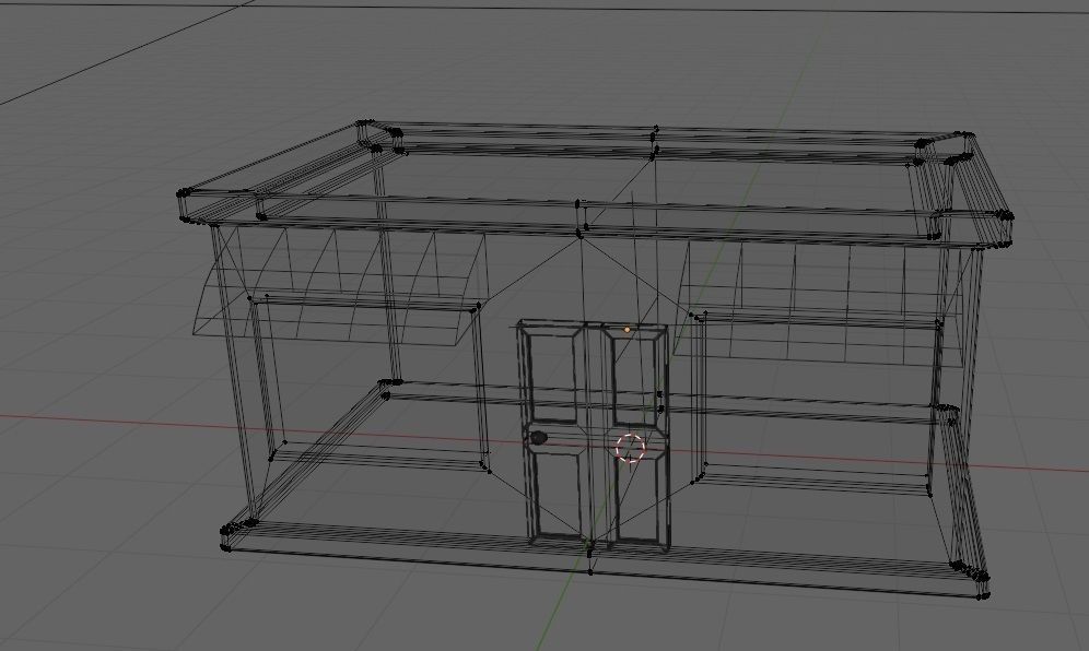 Low poly cartoon shop 3D model Game Ready Low-poly 3D model_7