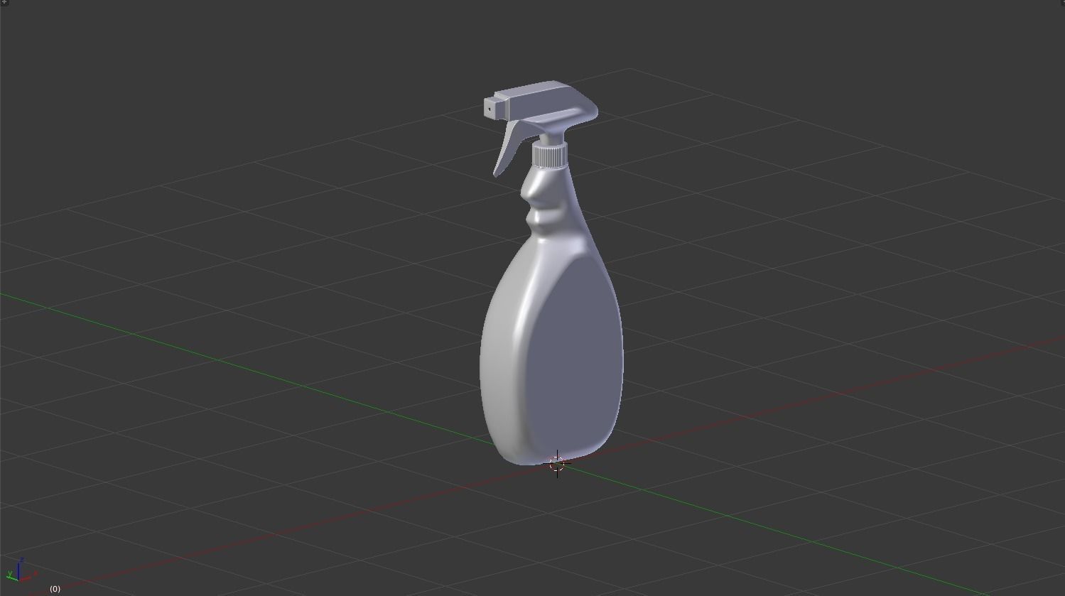 spray bottle Low-poly 3D model_8
