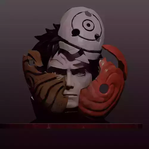 obito uchiha and his masks 3D print model