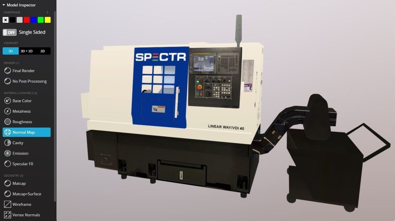 SPECTR TC-M processing center Low-poly 3D model_14