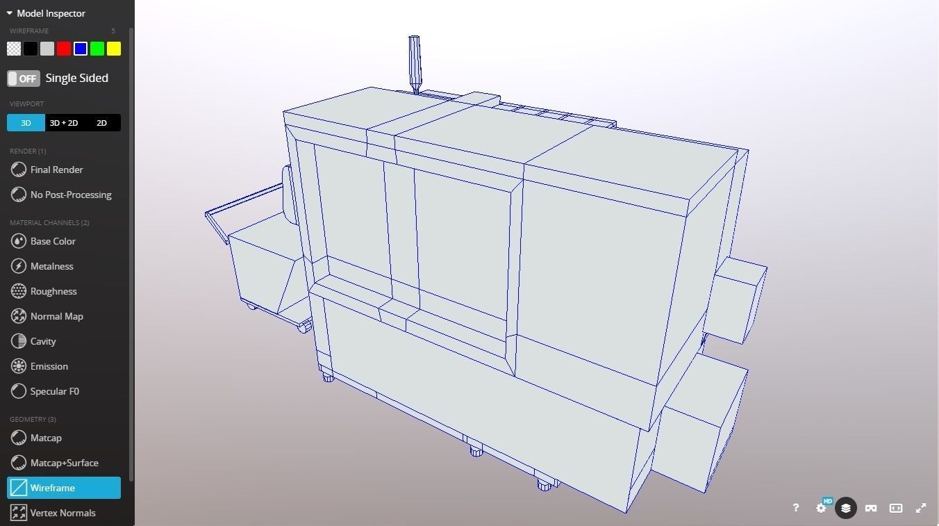 SPECTR TC-M processing center Low-poly 3D model_20