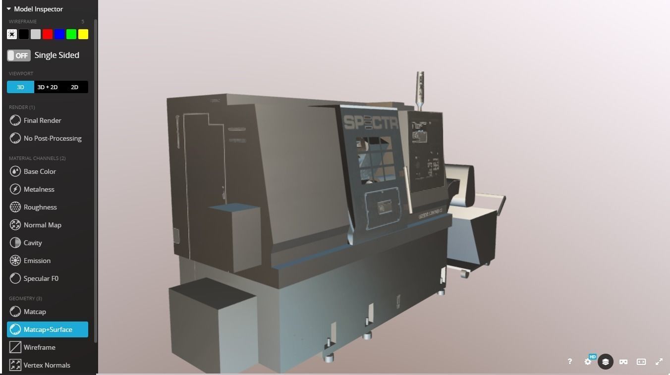 SPECTR TC-M processing center Low-poly 3D model_19