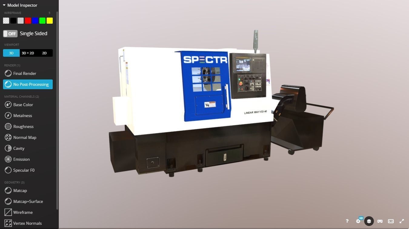 SPECTR TC-M processing center Low-poly 3D model_11