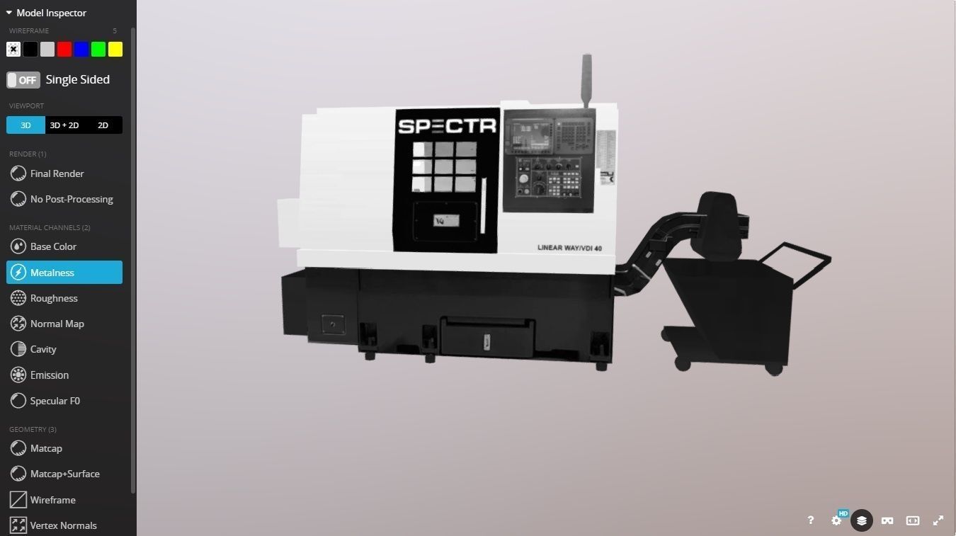 SPECTR TC-M processing center Low-poly 3D model_12