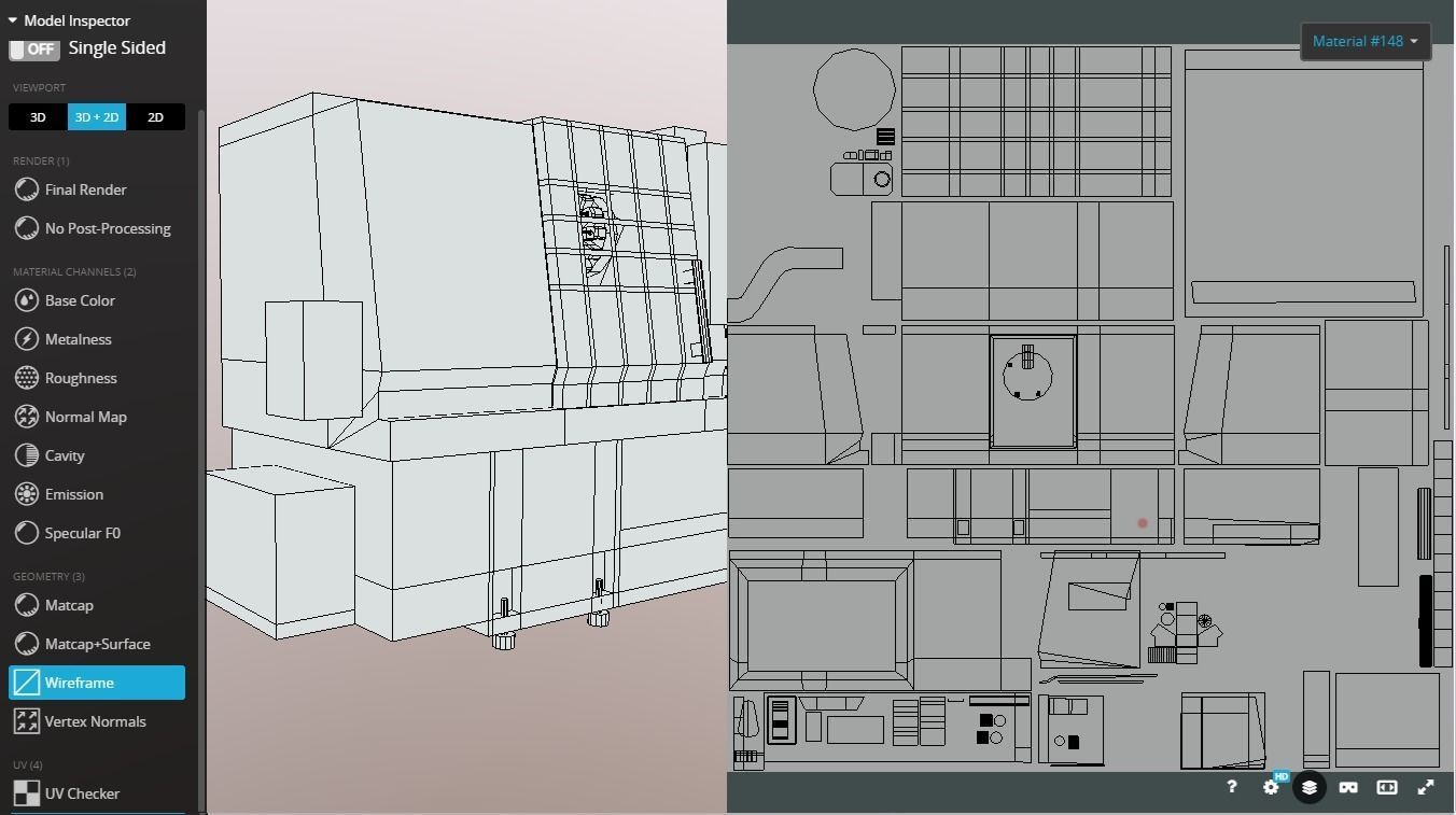 SPECTR TC-M processing center Low-poly 3D model_7