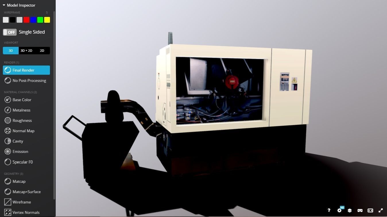 SPECTR TC-M processing center Low-poly 3D model_9