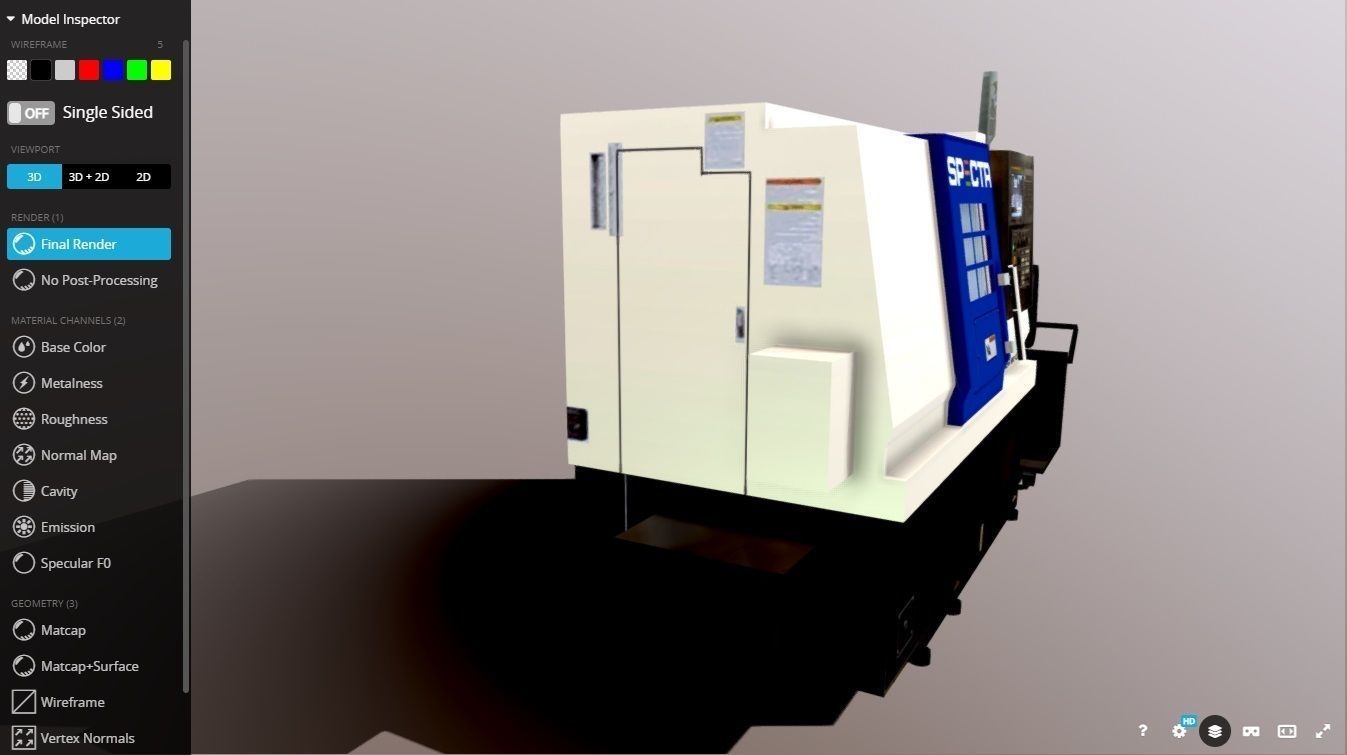 SPECTR TC-M processing center Low-poly 3D model_1