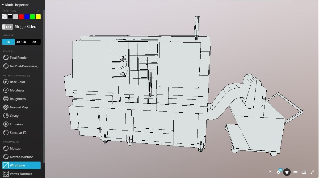 SPECTR TC-M processing center Low-poly 3D model_21