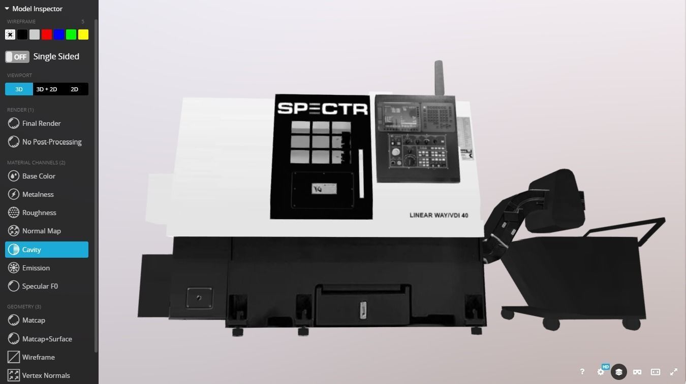 SPECTR TC-M processing center Low-poly 3D model_17