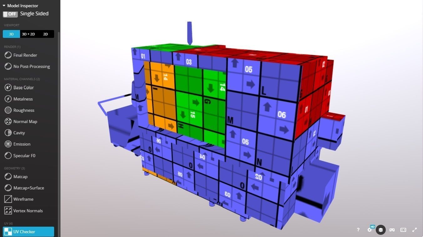 SPECTR TC-M processing center Low-poly 3D model_3