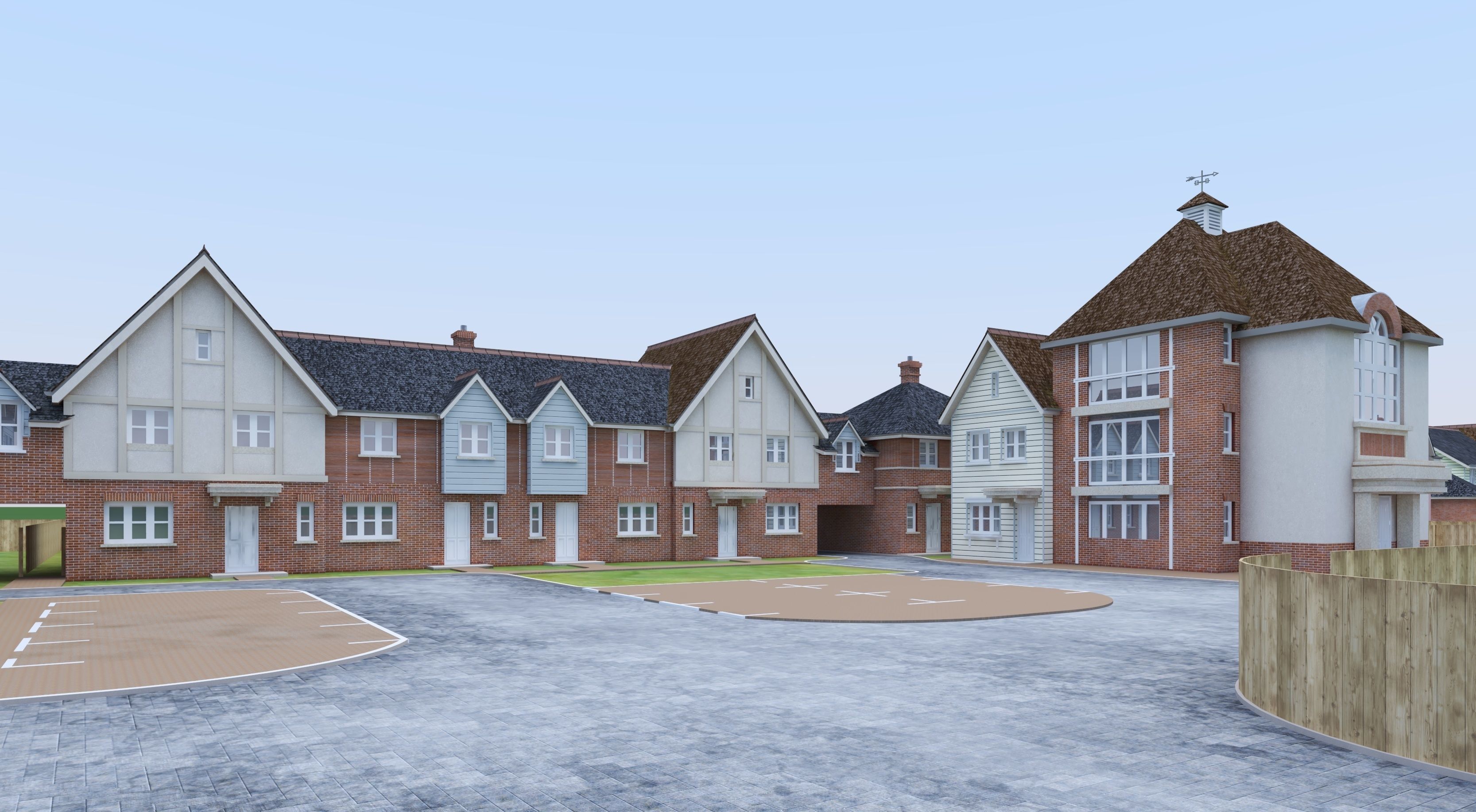UK country neighborhood 3D model_9
