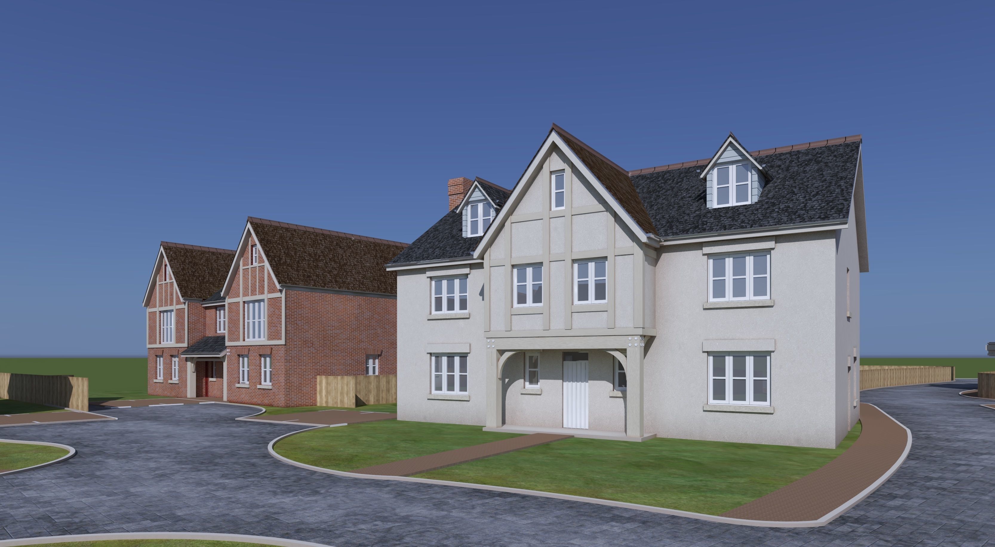 UK country neighborhood 3D model_2