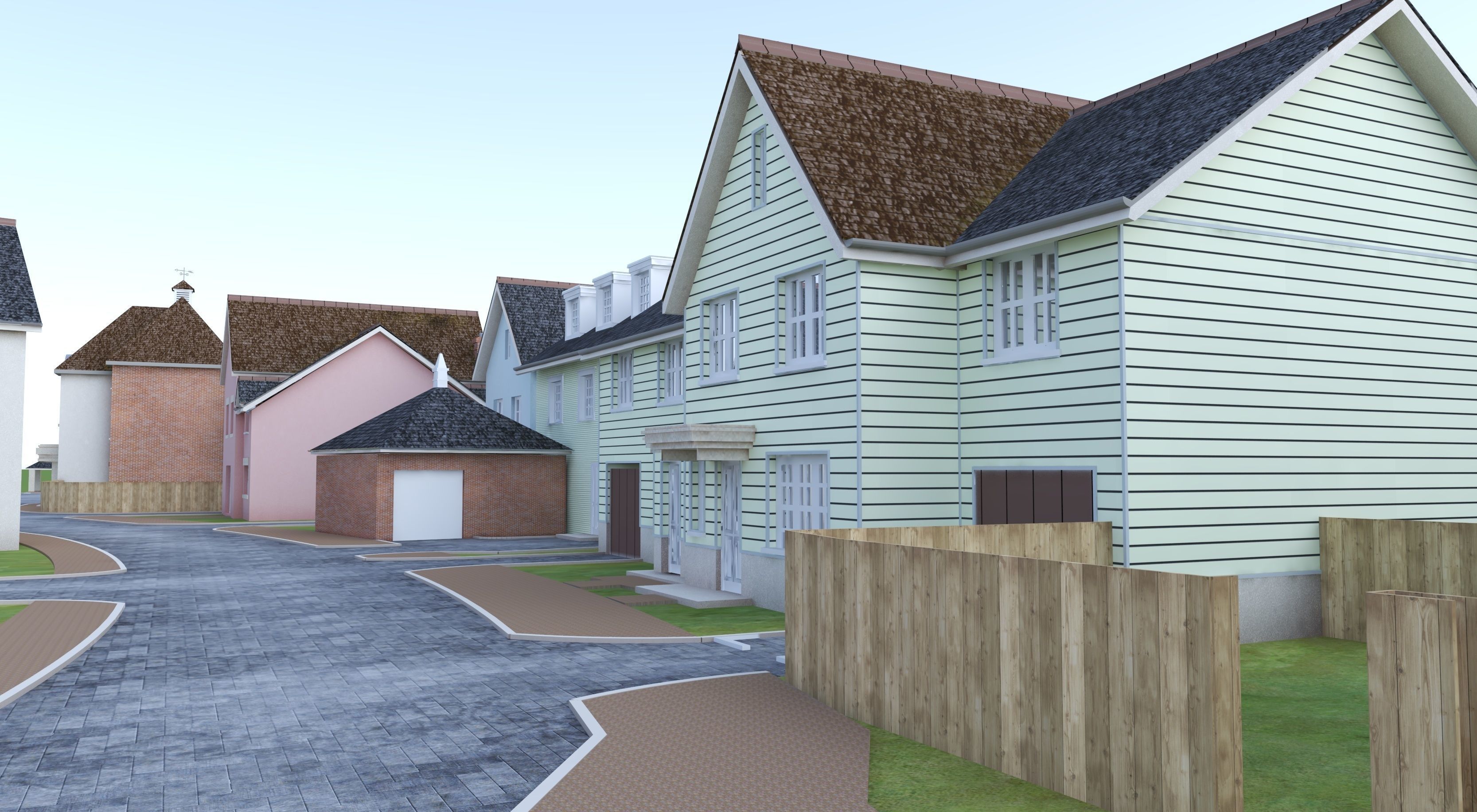 UK country neighborhood 3D model_14