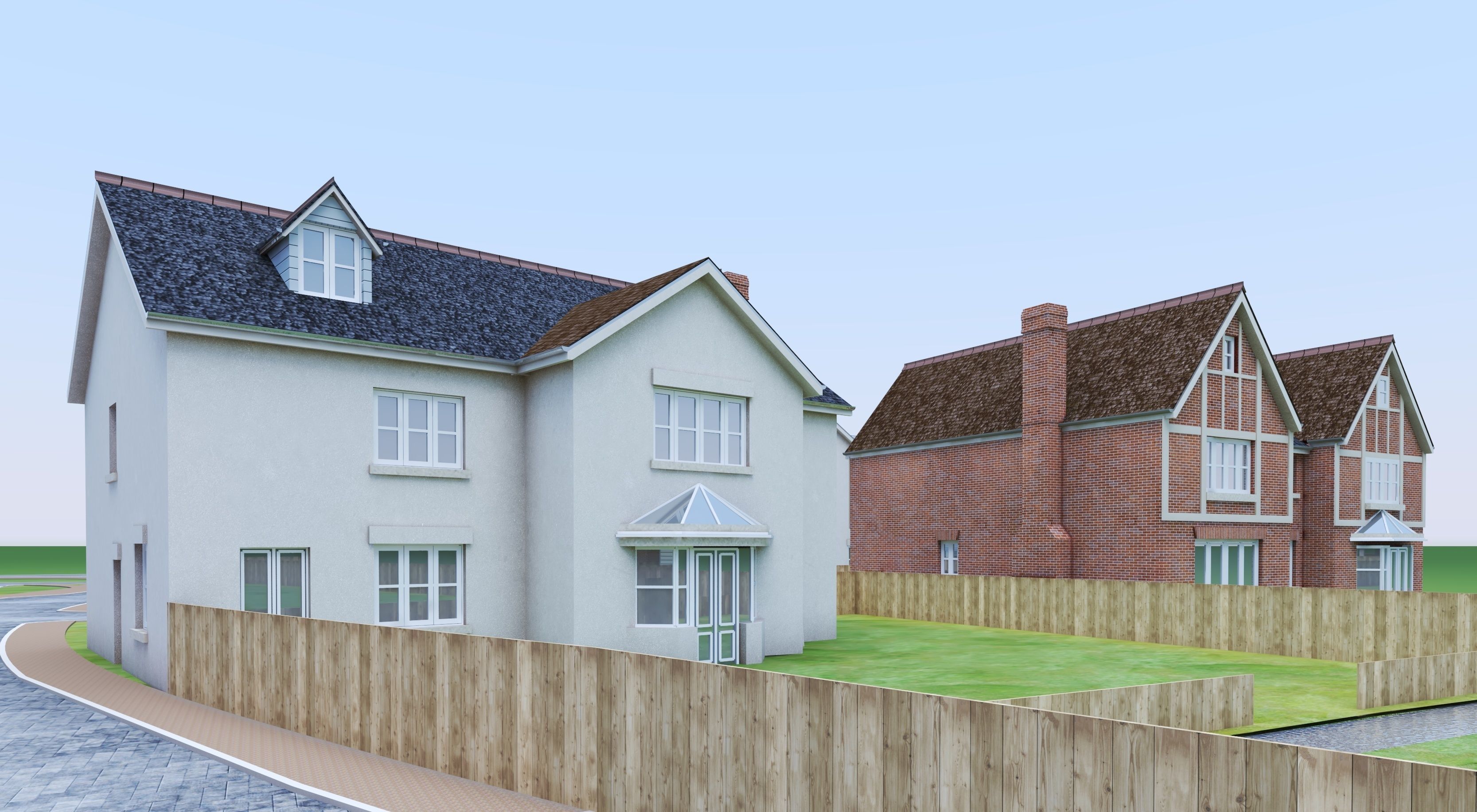 UK country neighborhood 3D model_13